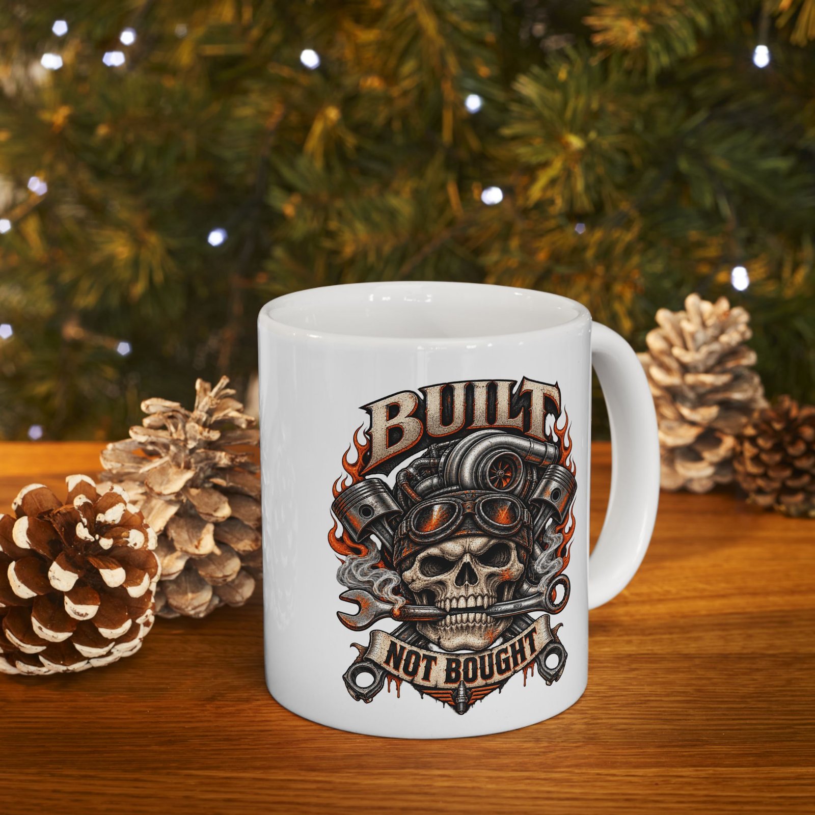 Mechanic Skull Flame Mug — Vintage Automotive Coffee Cup (11oz & 15oz) - Image 6