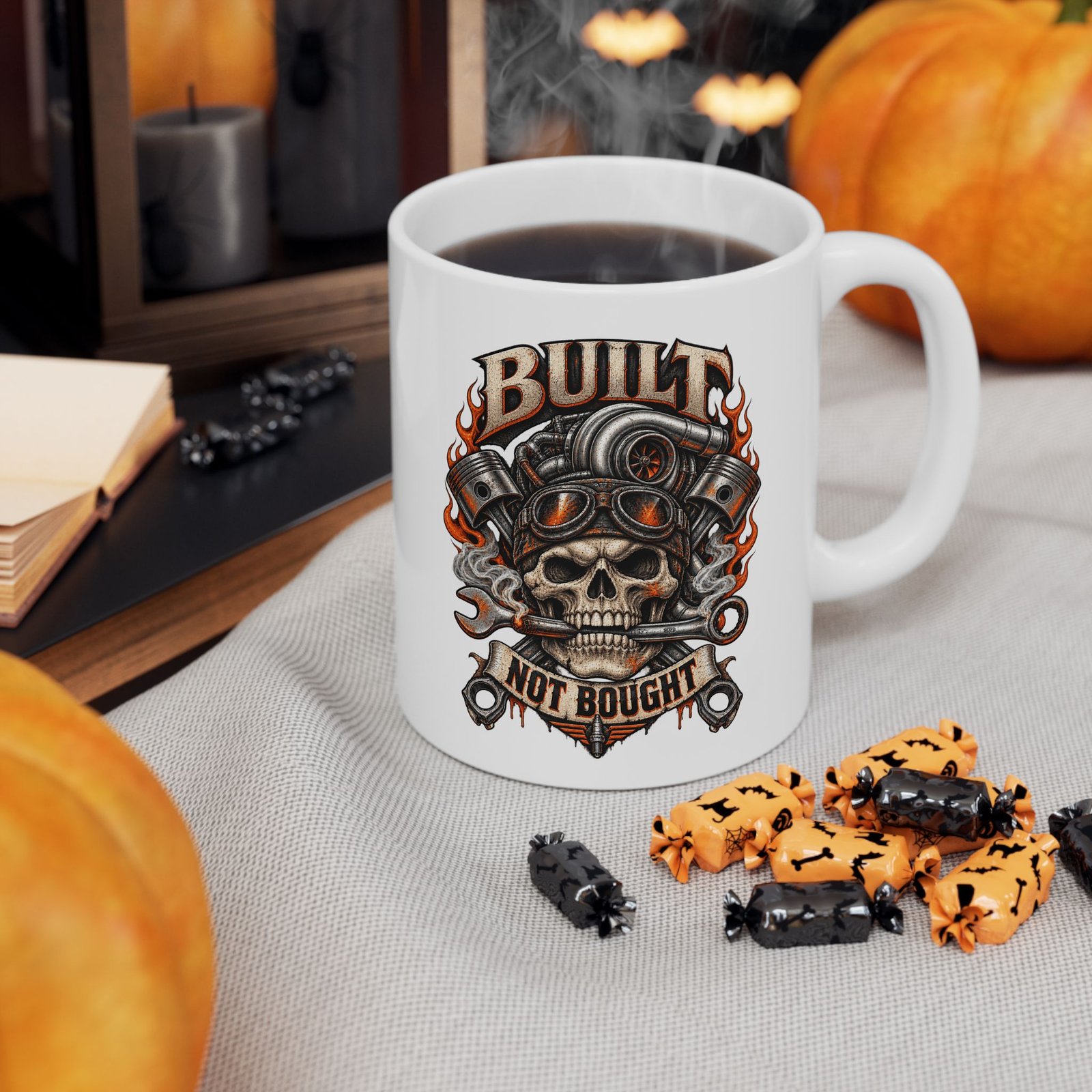 Mechanic Skull Flame Mug — Vintage Automotive Coffee Cup (11oz & 15oz) - Image 4