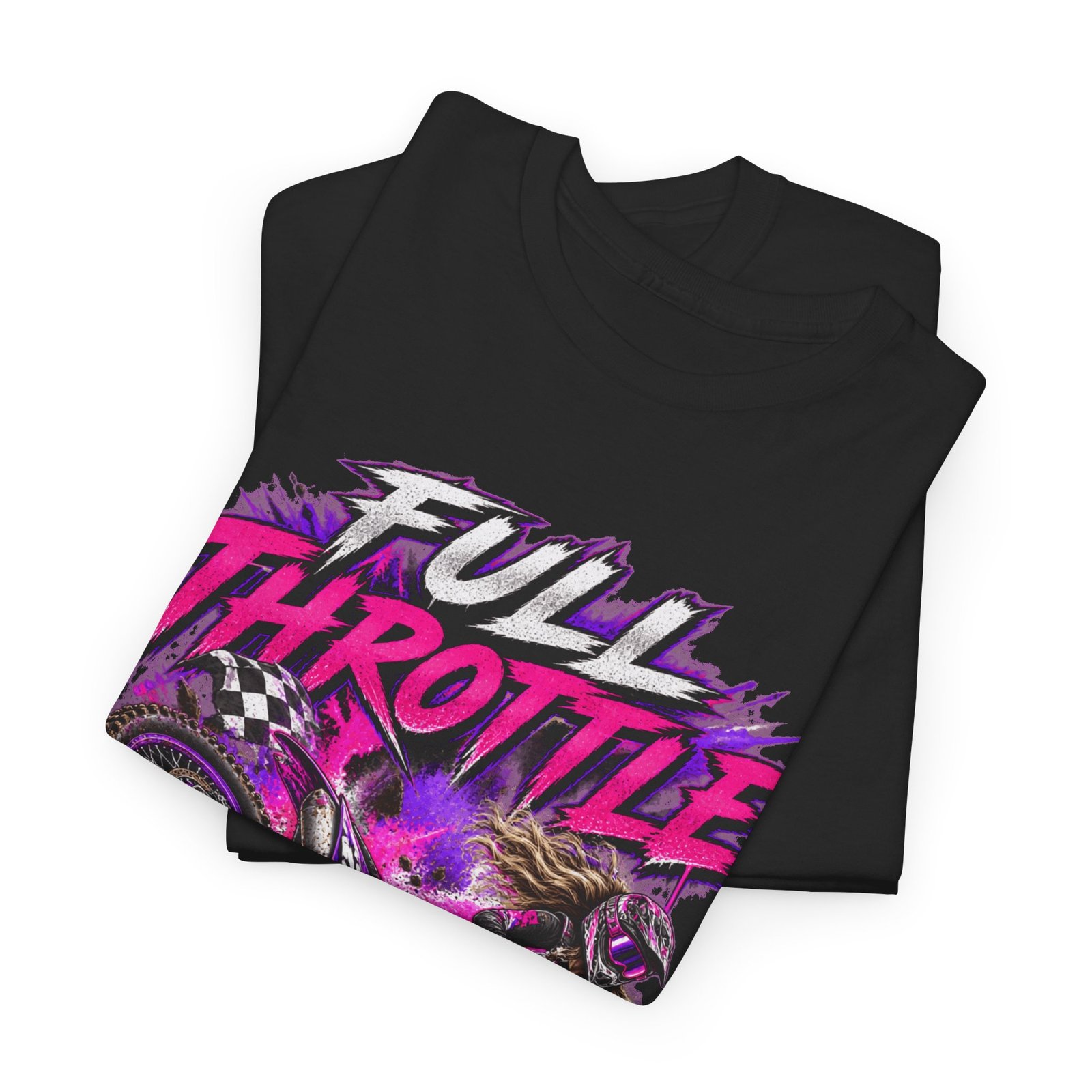 Full Throttle Dirt Bike T-Shirt — Motocross Rider Graphic Tee - Image 6
