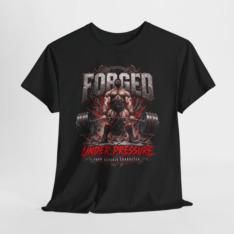 Forged Under Pressure Gym T-Shirt – Weightlifting Motivational Tee