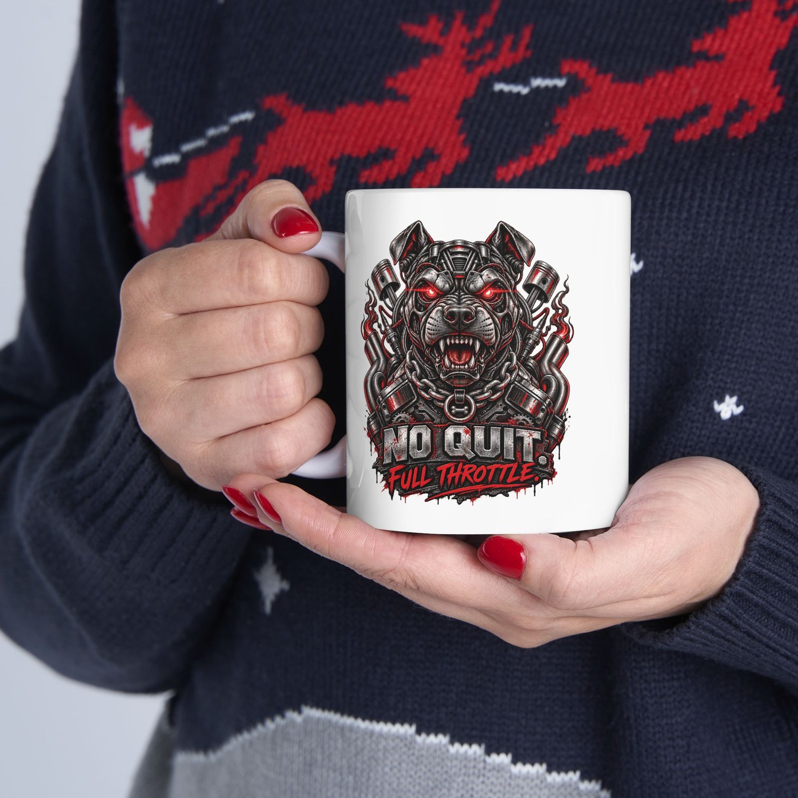 Horror Skull Ceramic Mug – Bloody Gothic Coffee Cup (11oz & 15oz) - Image 6