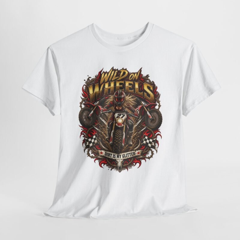 Wild on Wheels Motorcycle Tee — "Born to Ride" Biker Graphic T-Shirt
