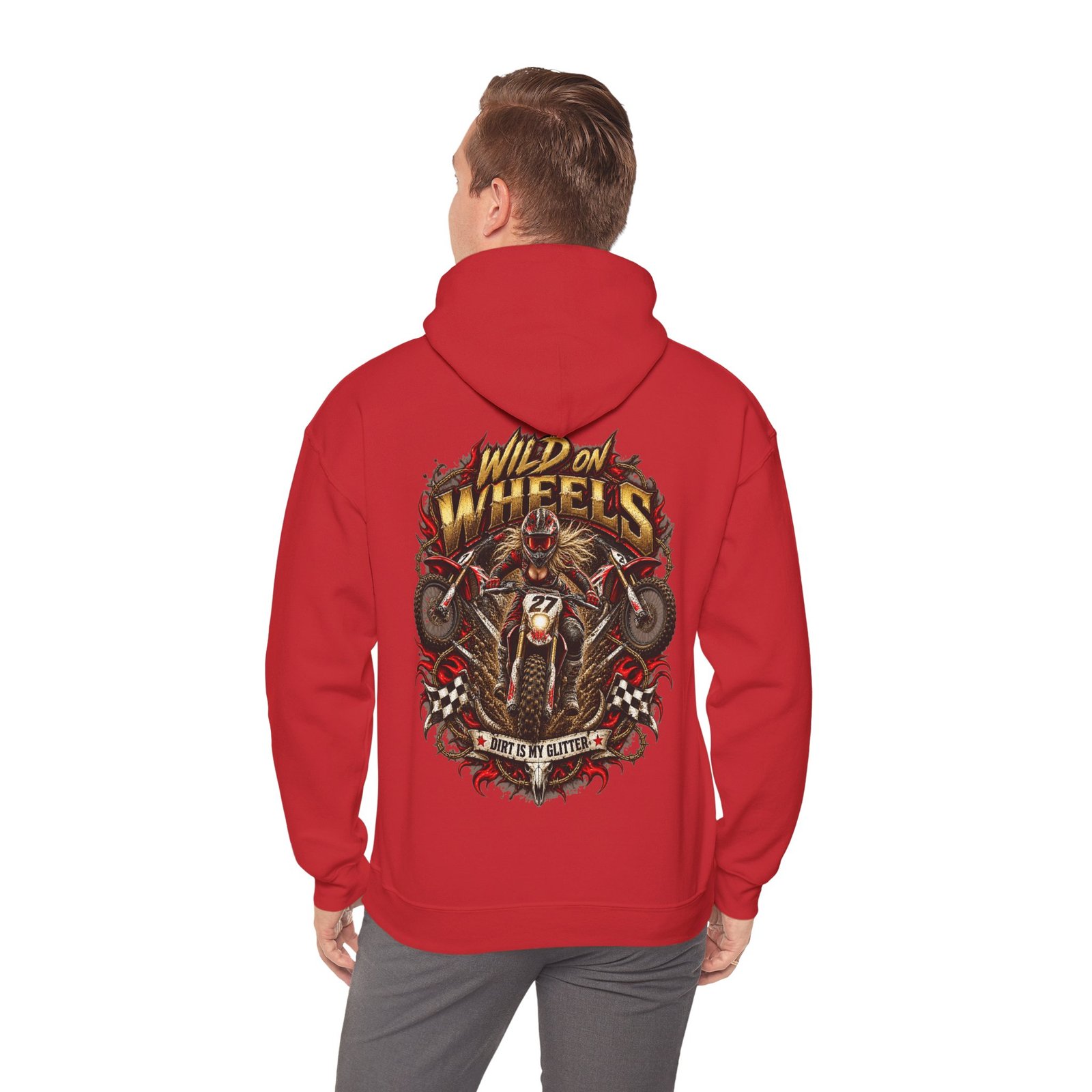 Motorcycle Hoodie - "Wild on Wheels" Rider Graphic Sweatshirt - Image 20
