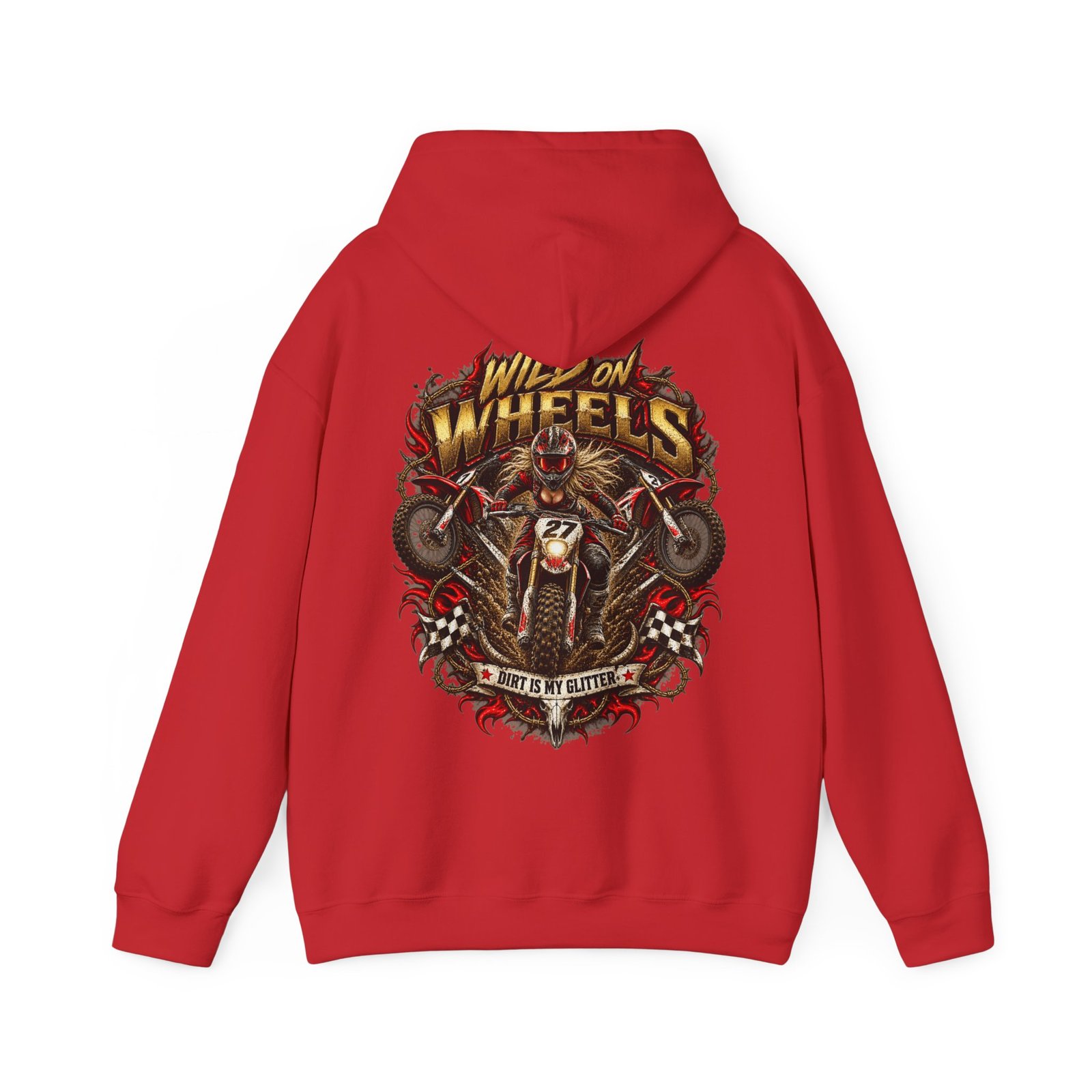 Motorcycle Hoodie - "Wild on Wheels" Rider Graphic Sweatshirt - Image 17