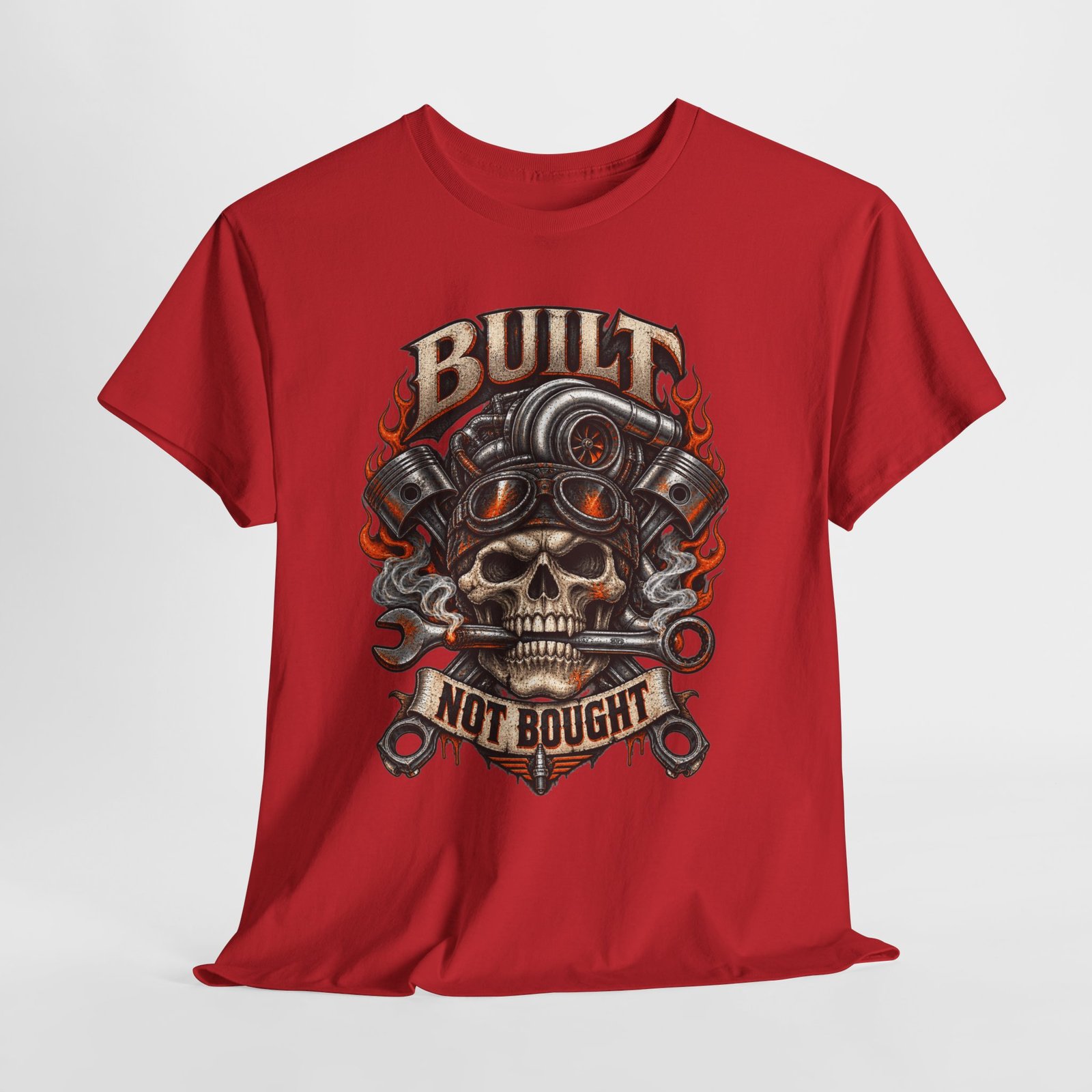 Built Not Bought Skull Mechanics T‑Shirt - Image 16