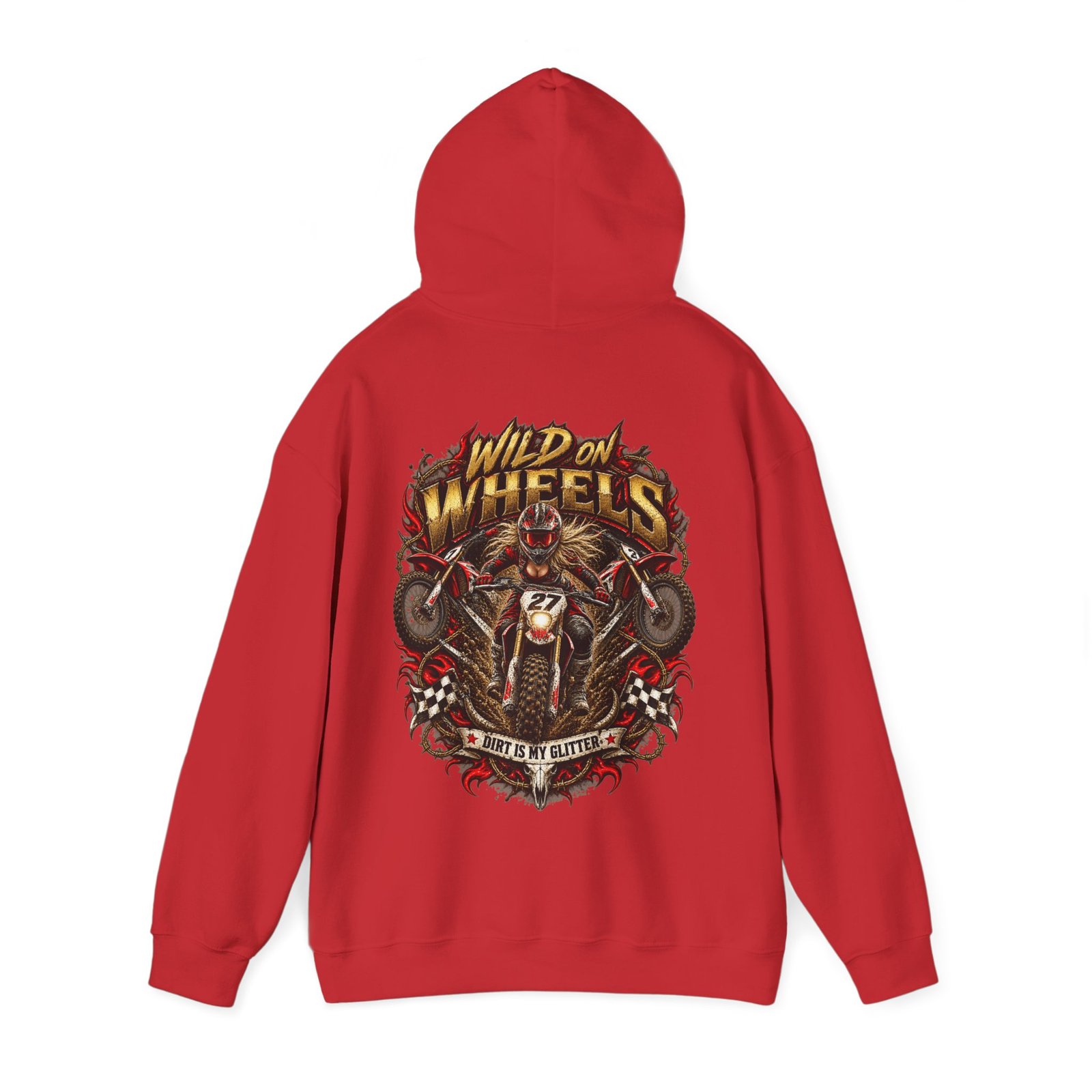 Motorcycle Hoodie - "Wild on Wheels" Rider Graphic Sweatshirt - Image 18