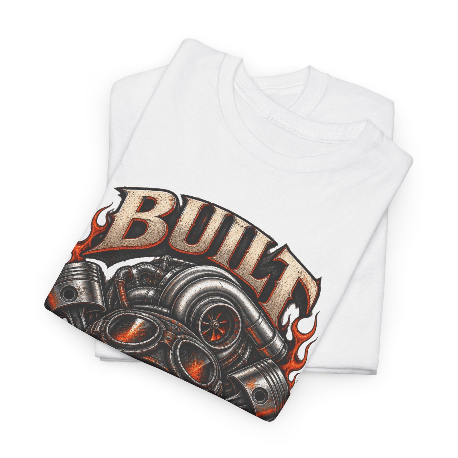 Built Not Bought Skull Mechanics T‑Shirt - Image 3