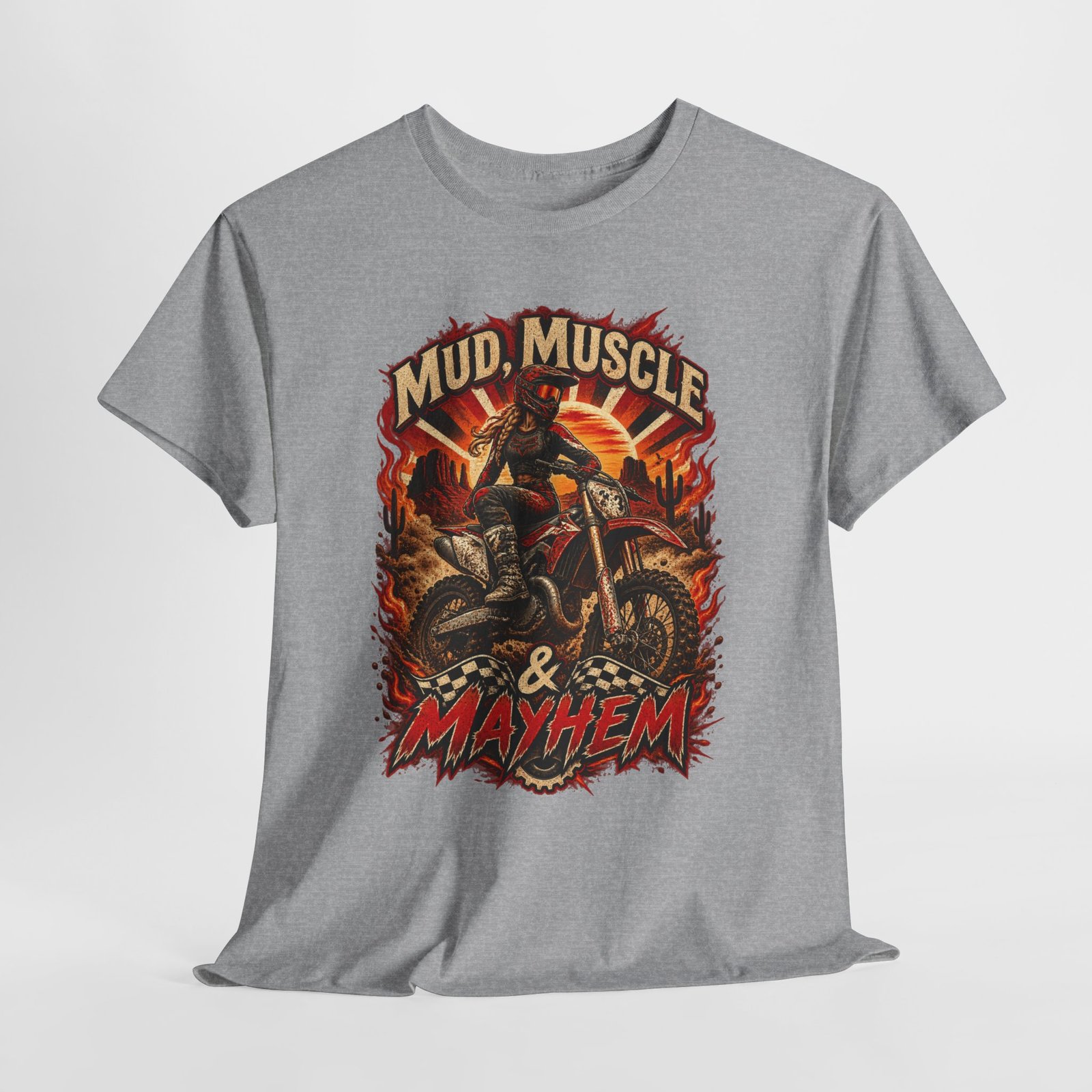 Mud, Muscle & Mayhem Dirt Bike T‑Shirt — Off‑Road Motocross Rider Tee - Image 7