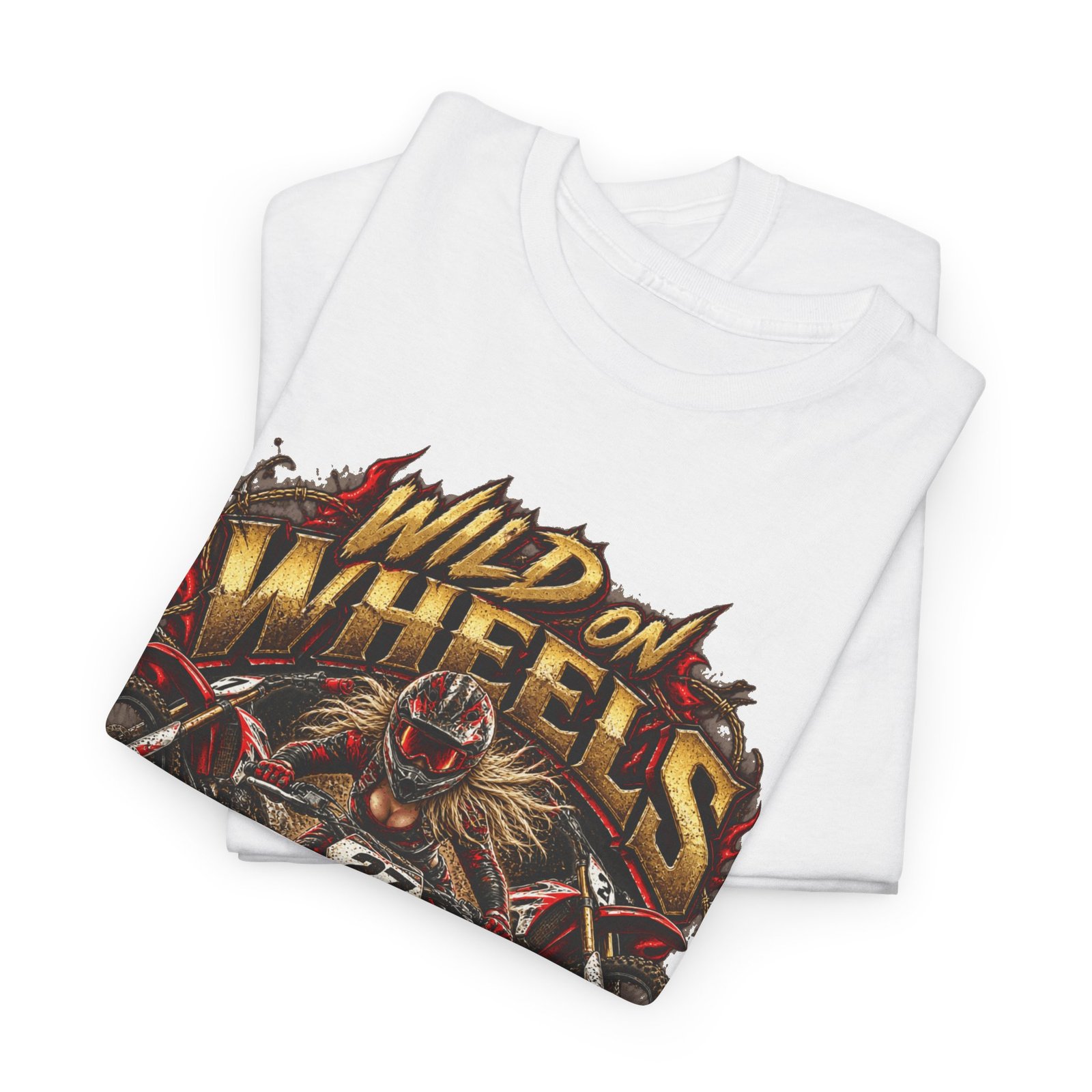 Wild on Wheels Motorcycle Tee — "Born to Ride" Biker Graphic T-Shirt - Image 3