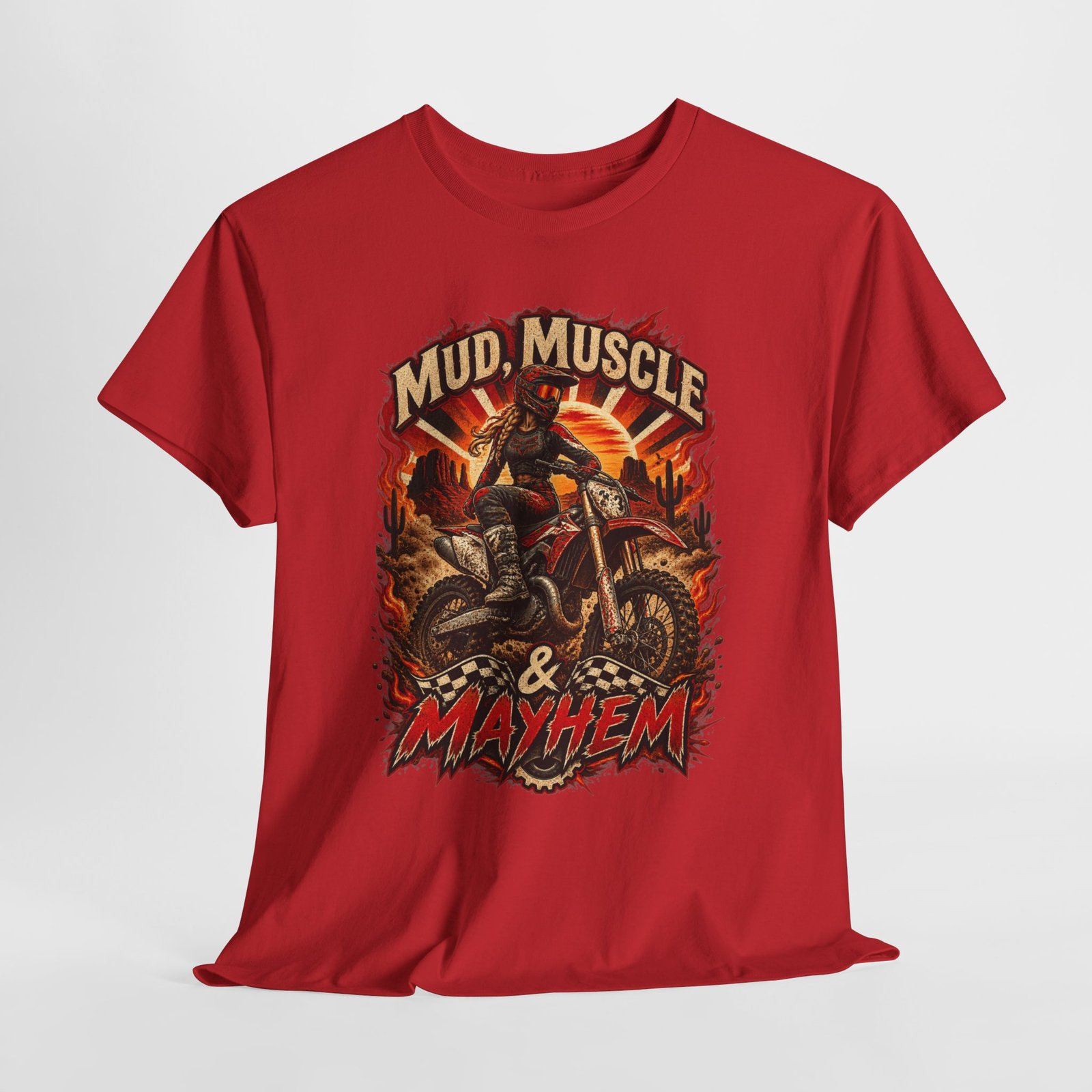 Mud, Muscle & Mayhem Dirt Bike T‑Shirt — Off‑Road Motocross Rider Tee - Image 25