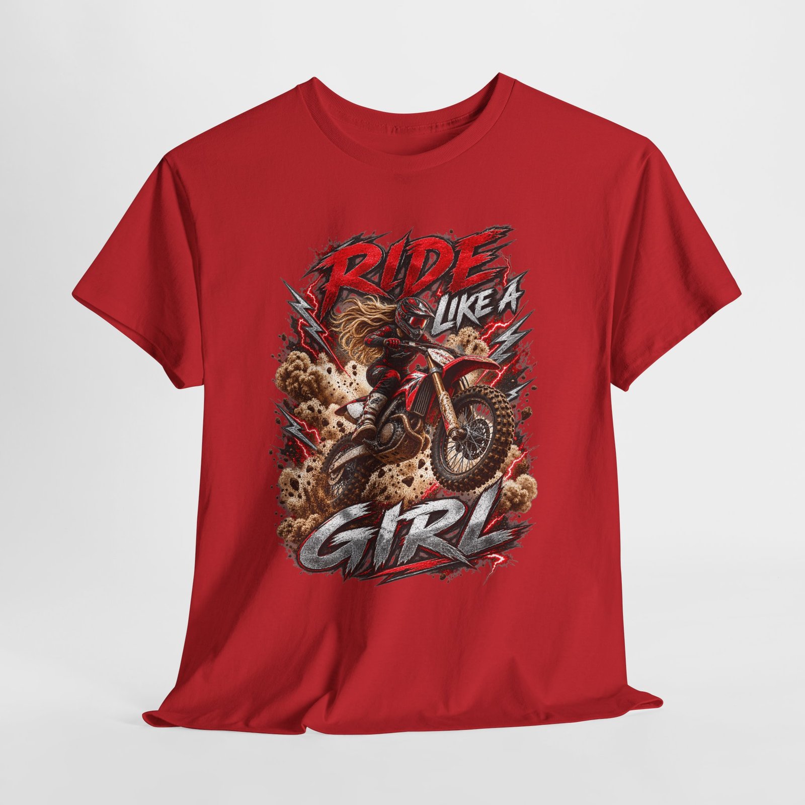 Ride Like a Girl Dirt Bike Tee — Women’s Motocross Motorcycle Shirt - Image 22