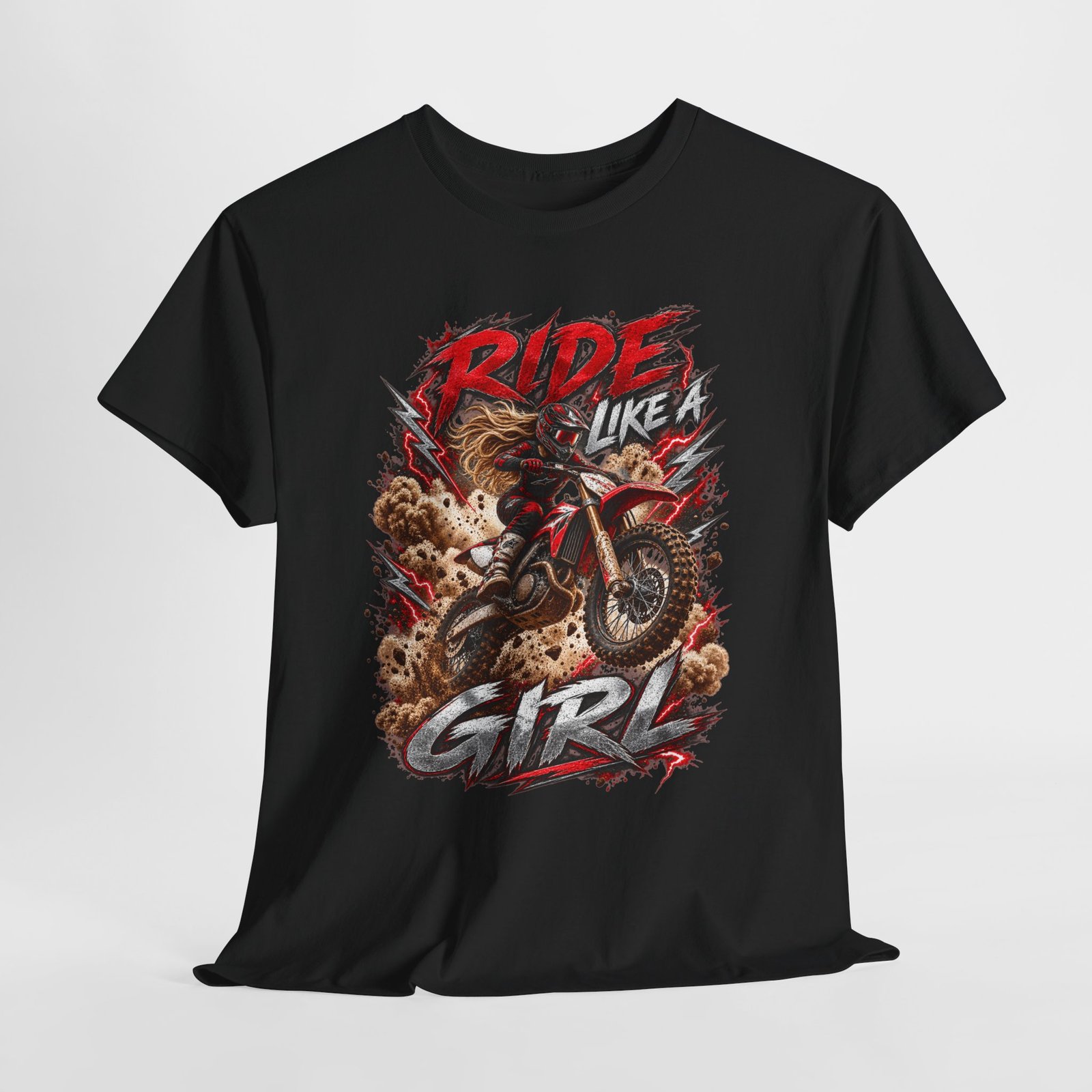 Ride Like a Girl Dirt Bike Tee — Women’s Motocross Motorcycle Shirt - Image 4