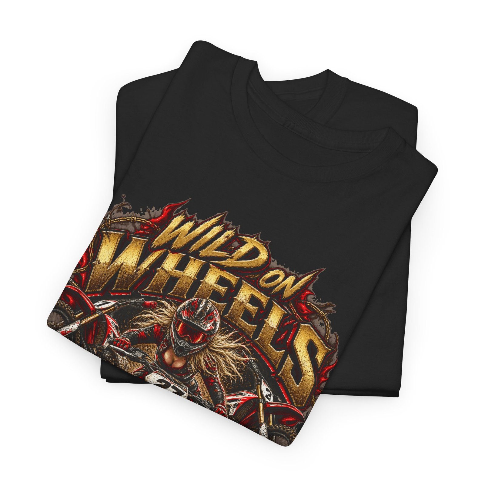 Wild on Wheels Motorcycle Tee — "Born to Ride" Biker Graphic T-Shirt - Image 6
