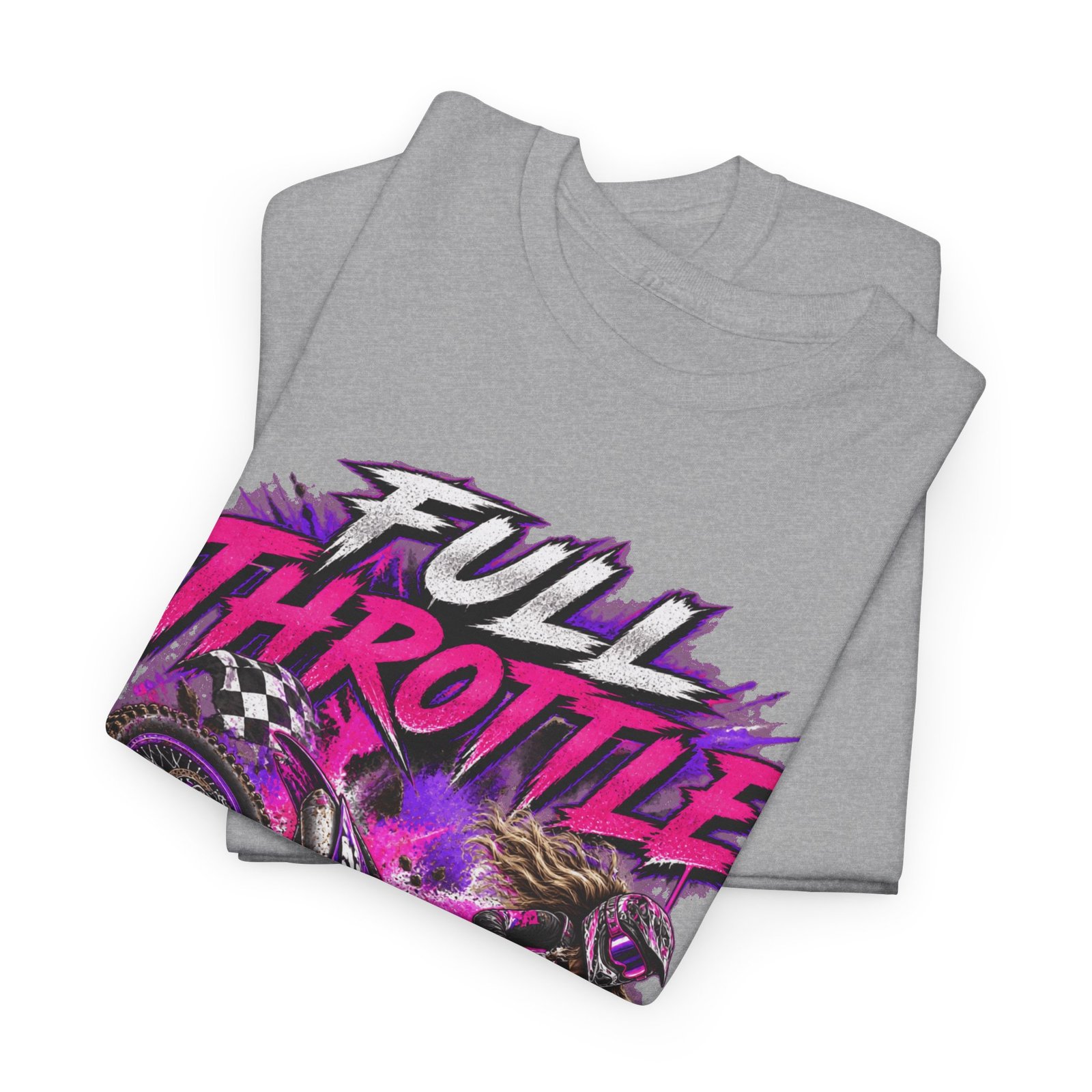 Full Throttle Dirt Bike T-Shirt — Motocross Rider Graphic Tee - Image 9