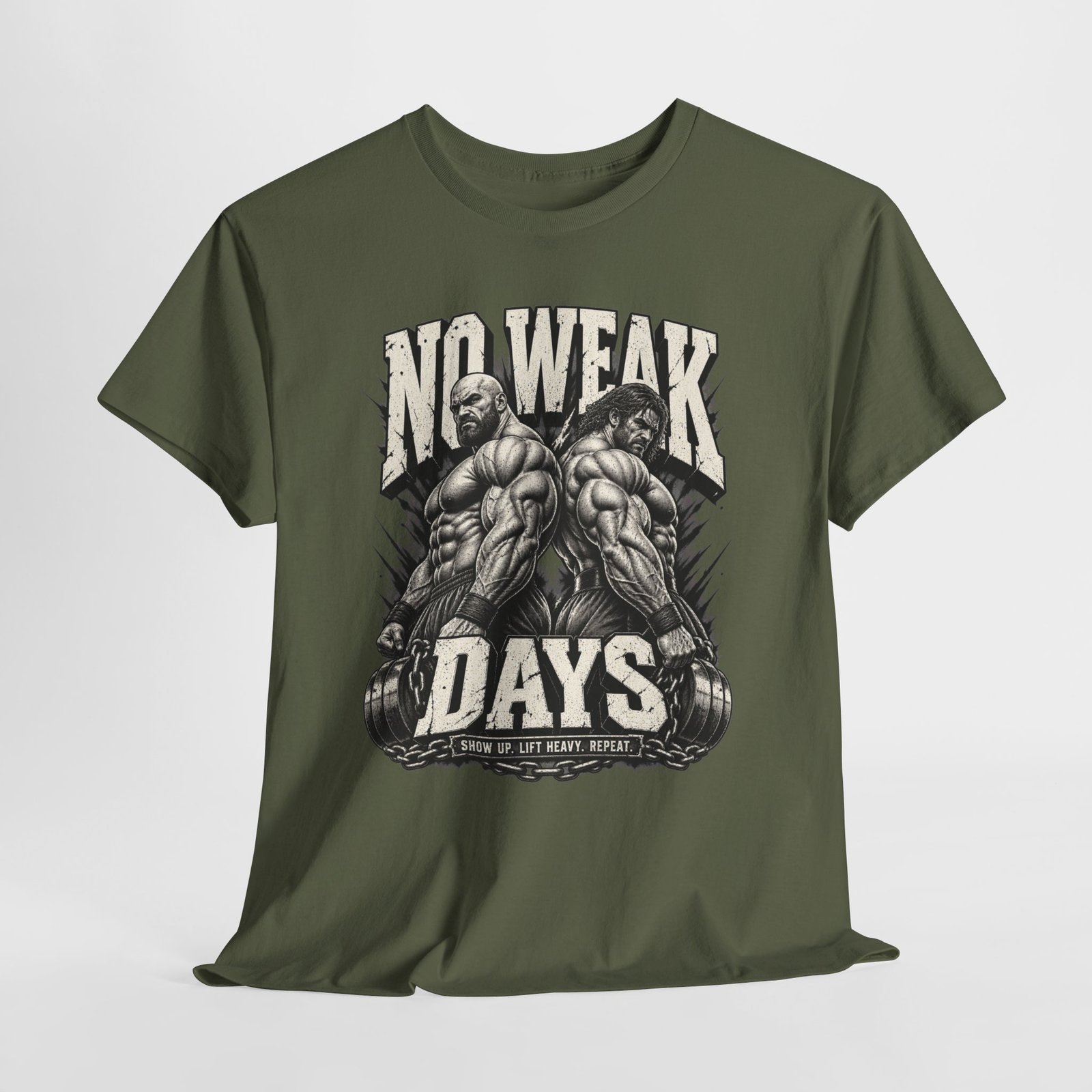 No Weak Days Gym T-Shirt — Motivational Bodybuilding Tee - Image 7