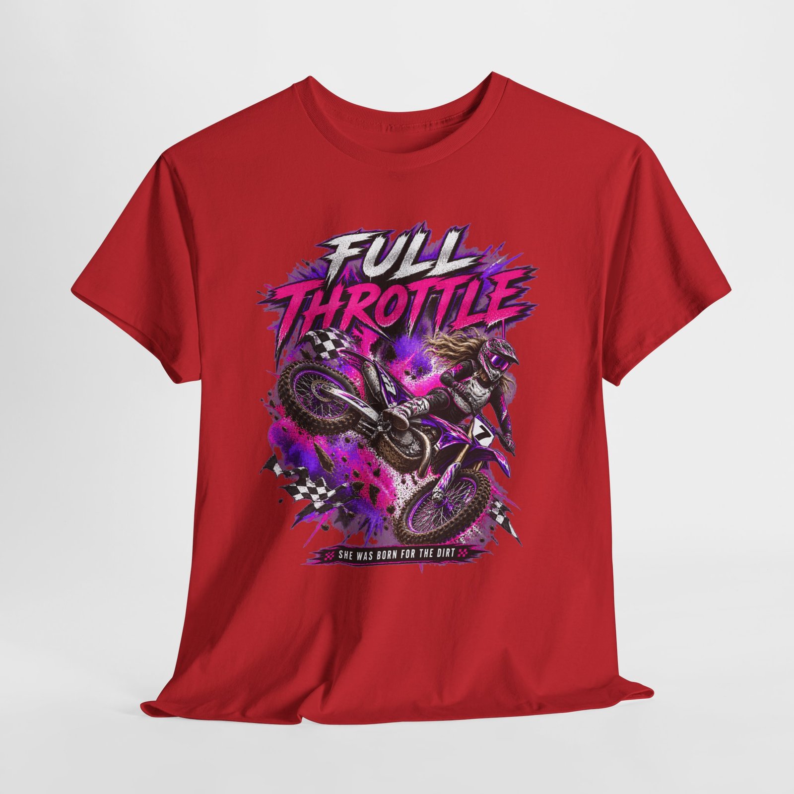 Full Throttle Dirt Bike T-Shirt — Motocross Rider Graphic Tee - Image 25
