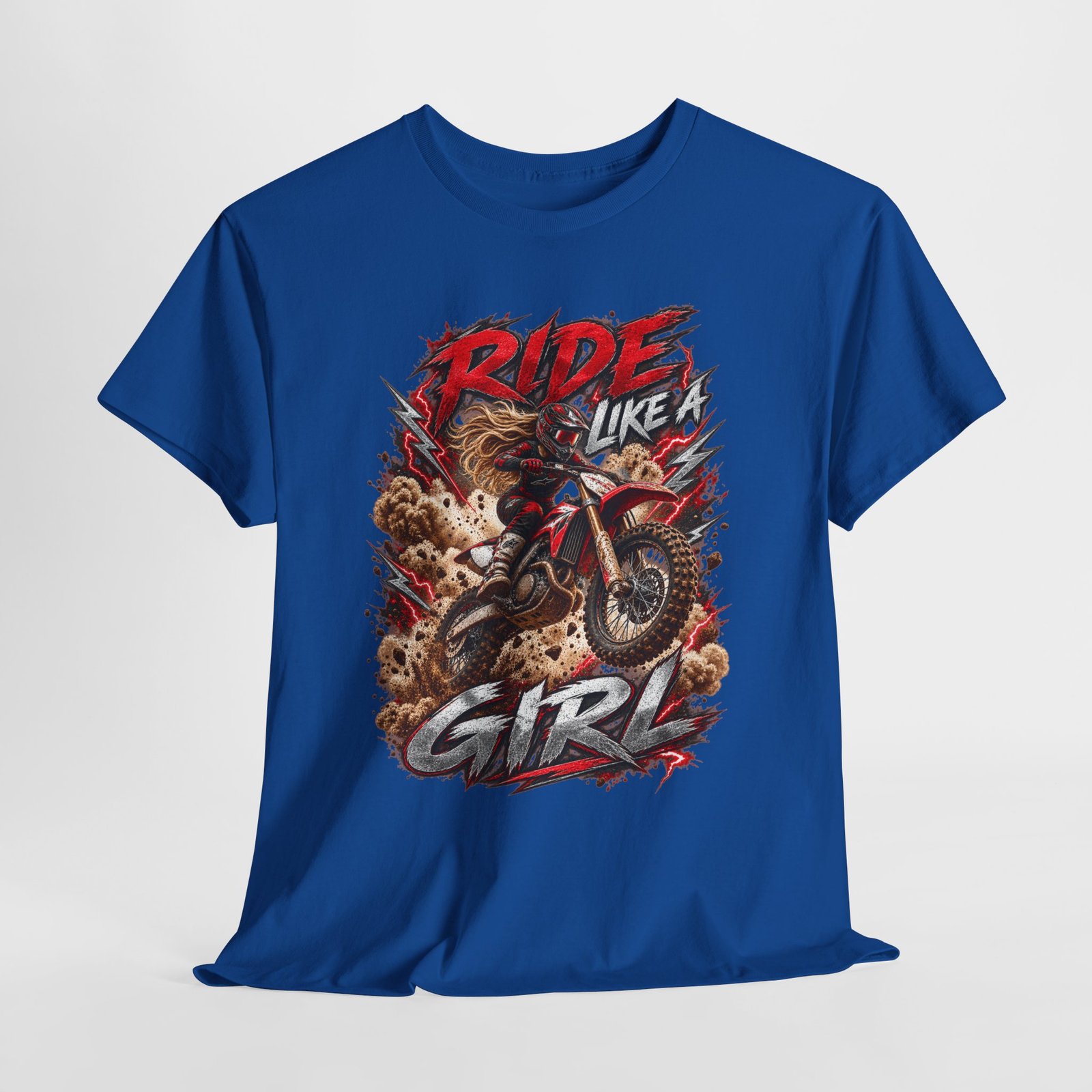 Ride Like a Girl Dirt Bike Tee — Women’s Motocross Motorcycle Shirt - Image 16