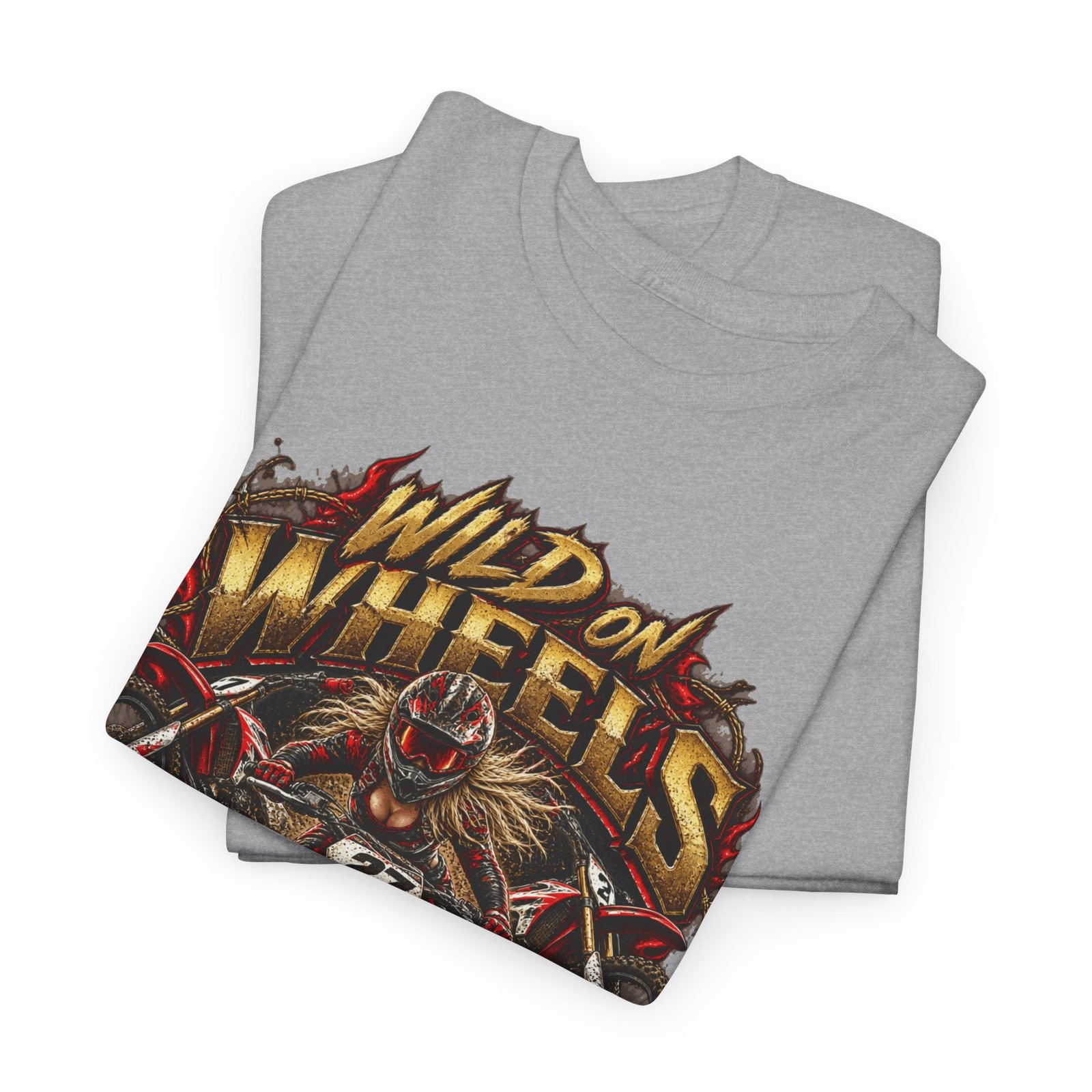 Wild on Wheels Motorcycle Tee — "Born to Ride" Biker Graphic T-Shirt - Image 9