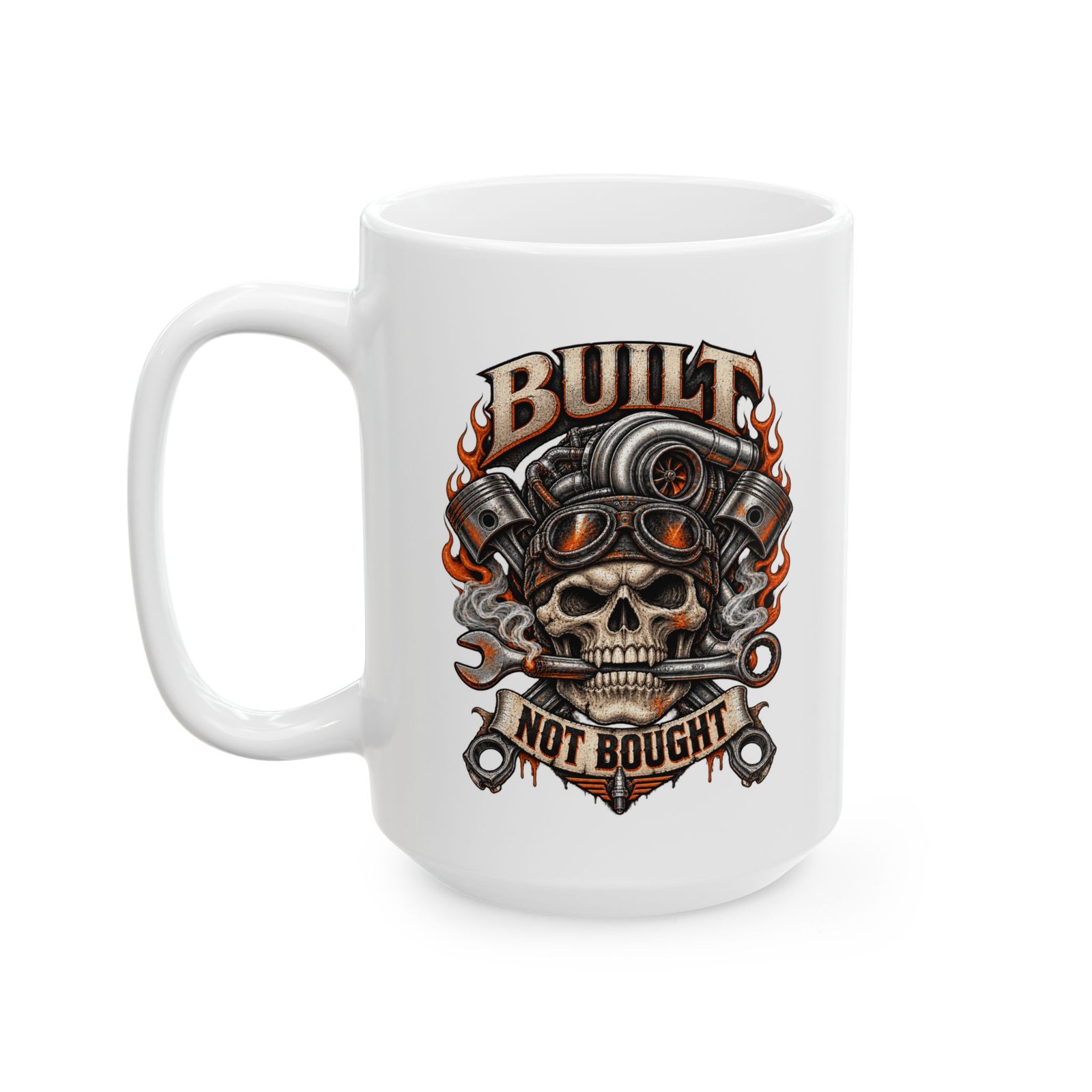 Mechanic Skull Flame Mug — Vintage Automotive Coffee Cup (11oz & 15oz) - Image 8