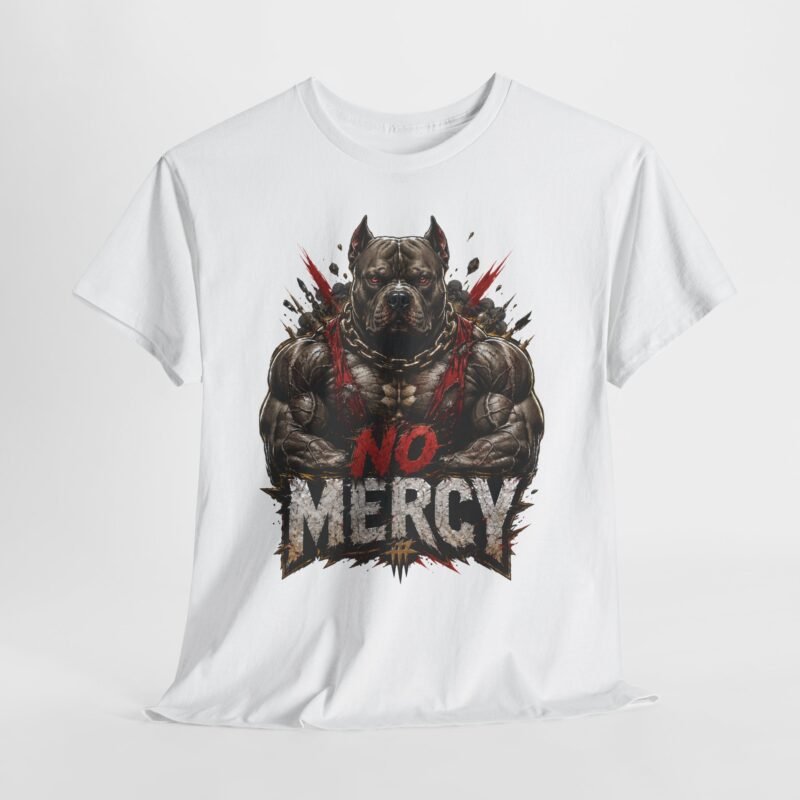 No Mercy Pitbull T-Shirt — Muscular Dog Graphic Tee