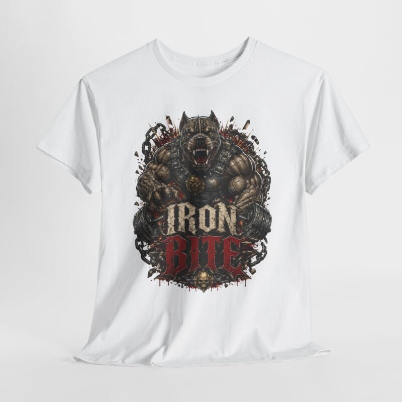 Iron Bite Muscle Gym T‑Shirt — Werewolf Bodybuilding Workout Tee