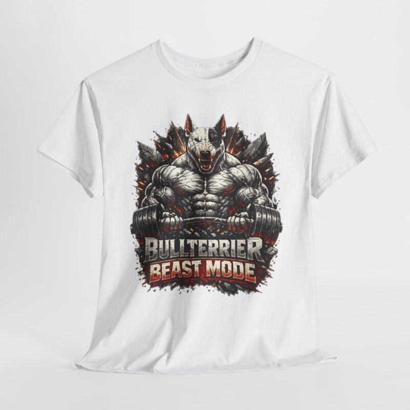 Pitbull "Bullterrier Beast Mode" T-Shirt — Gym, Fitness & Dog Lover Tee