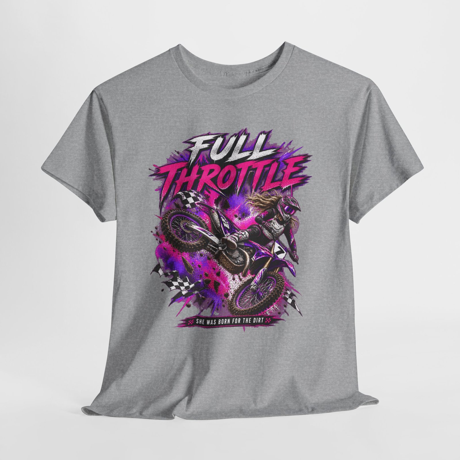 Full Throttle Dirt Bike T-Shirt — Motocross Rider Graphic Tee - Image 7