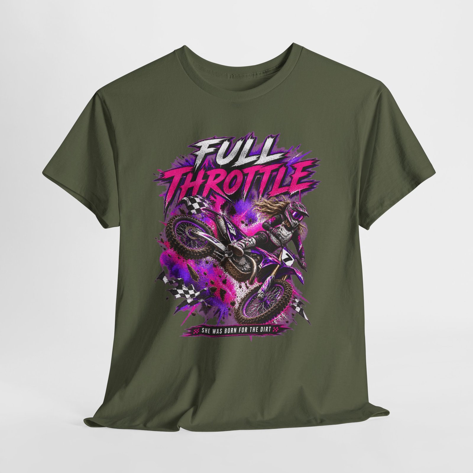 Full Throttle Dirt Bike T-Shirt — Motocross Rider Graphic Tee - Image 13