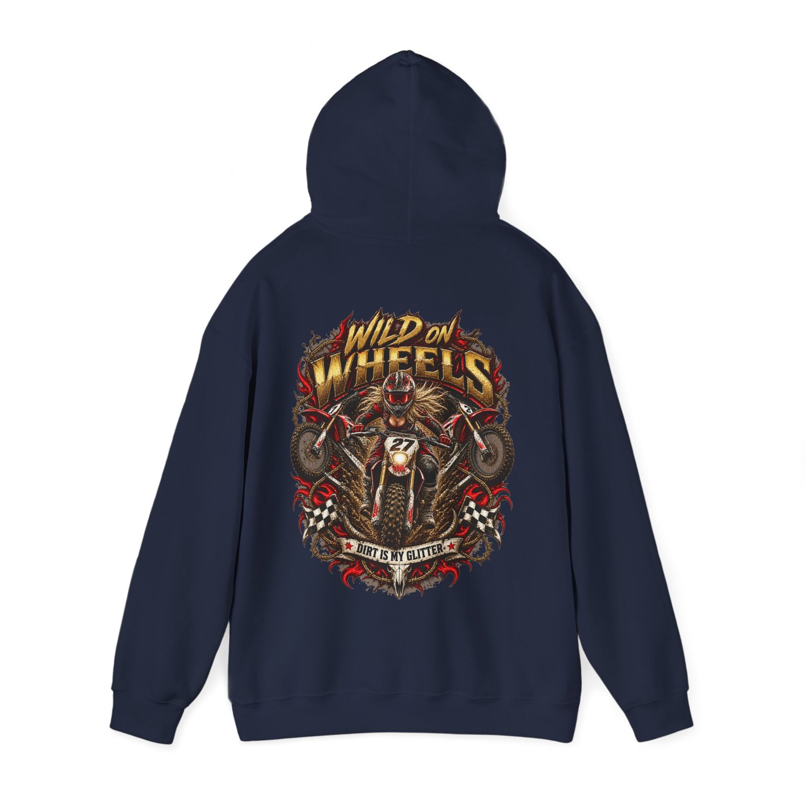 Motorcycle Hoodie - "Wild on Wheels" Rider Graphic Sweatshirt - Image 14
