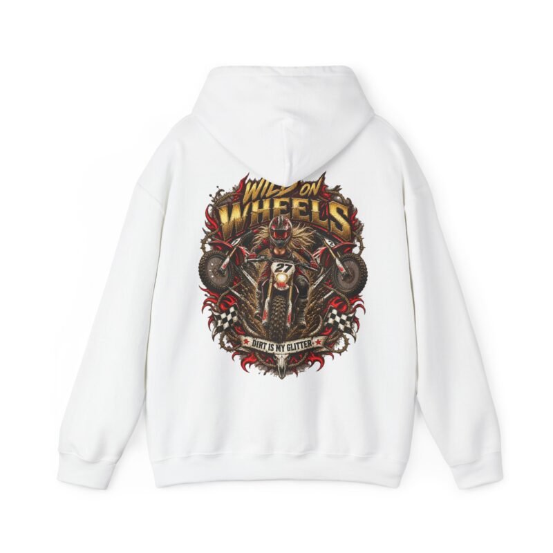 Motorcycle Hoodie - "Wild on Wheels" Rider Graphic Sweatshirt