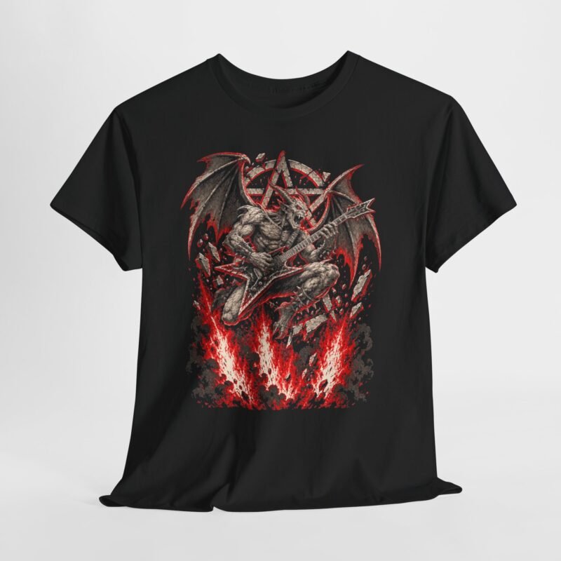 Demonic Pentagram Devil Tee — Gothic Heavy Metal Graphic T-Shirt