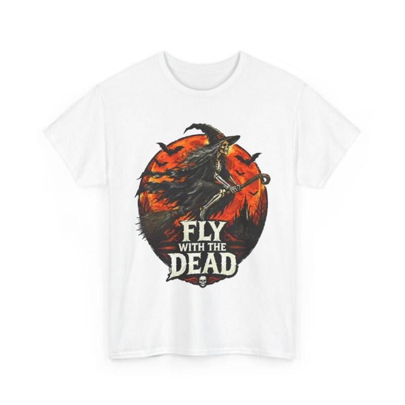 Fly With The Dead T-Shirt — Gothic Witch Halloween Tee