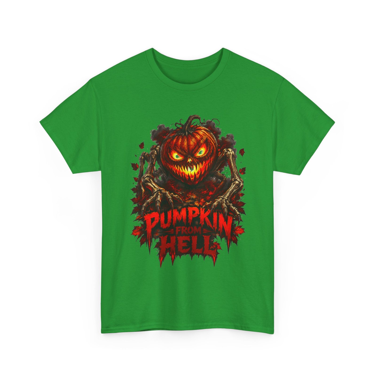 Pumpkin From Hell T-Shirt — Scary Jack-O'-Lantern Halloween Tee - Image 13