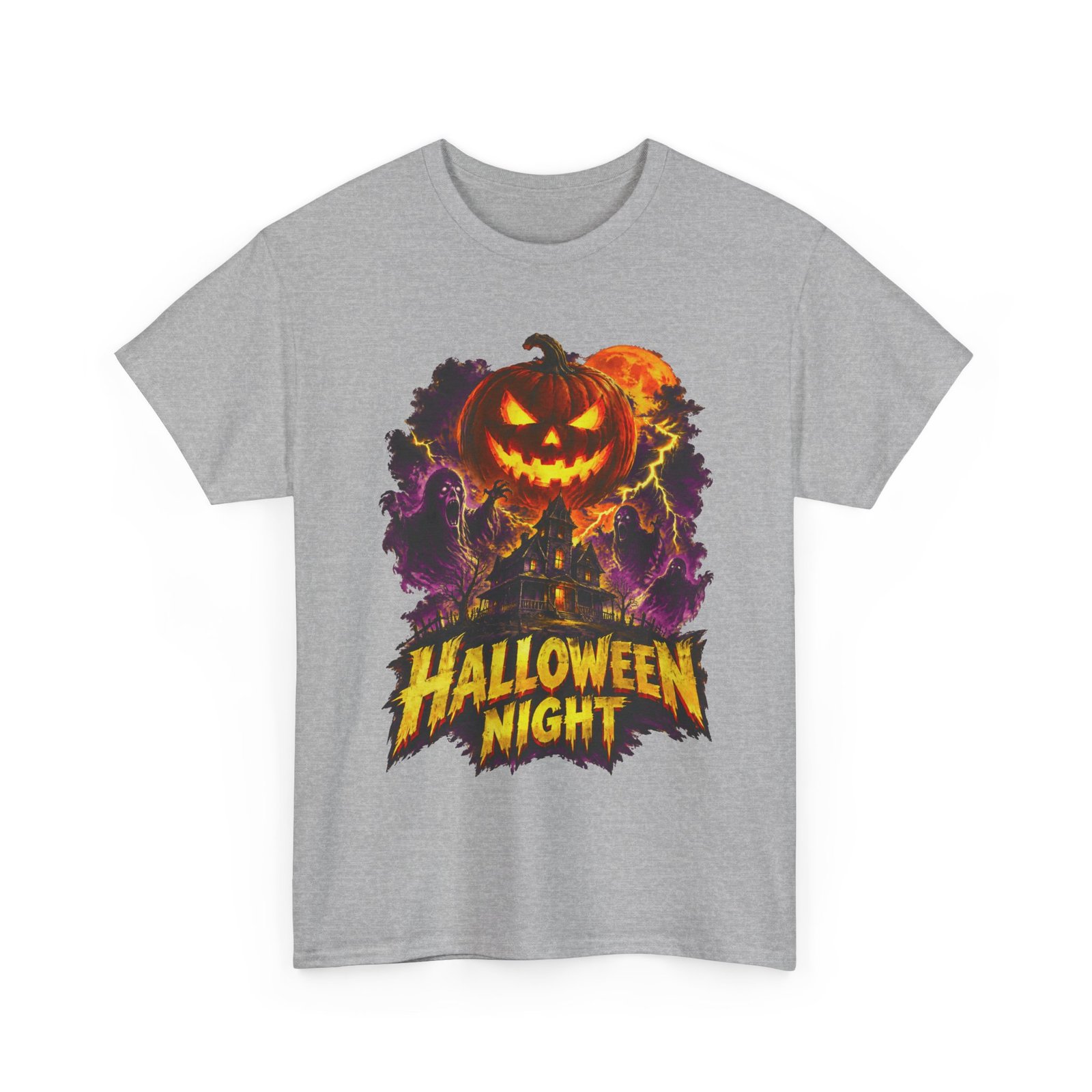 Halloween Night T-Shirt — Jack-O'-Lantern Horror Graphic Tee - Image 5