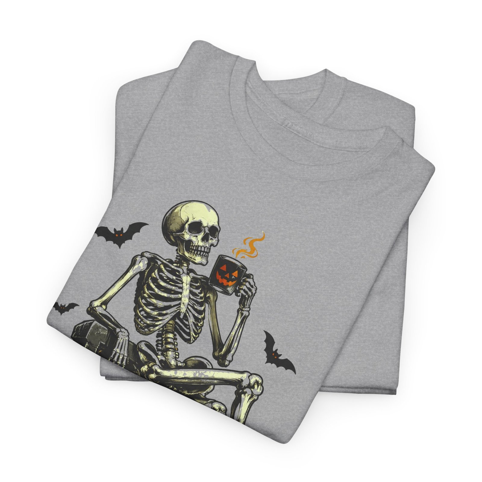 Too Dead For This Skeleton Halloween T-Shirt - Image 7