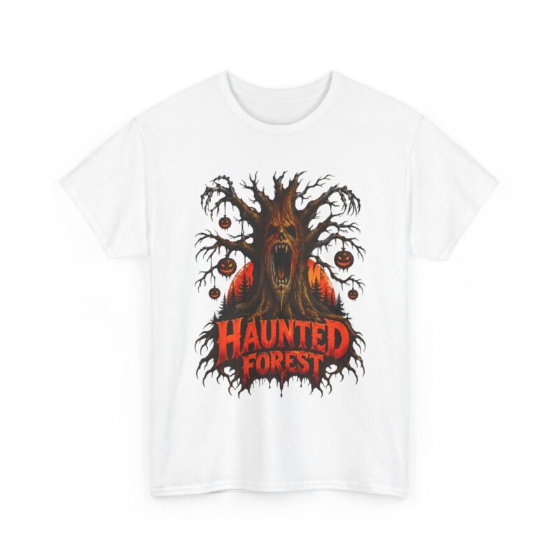 Haunted Forest T-Shirt — Spooky Pumpkin Tree Halloween Tee