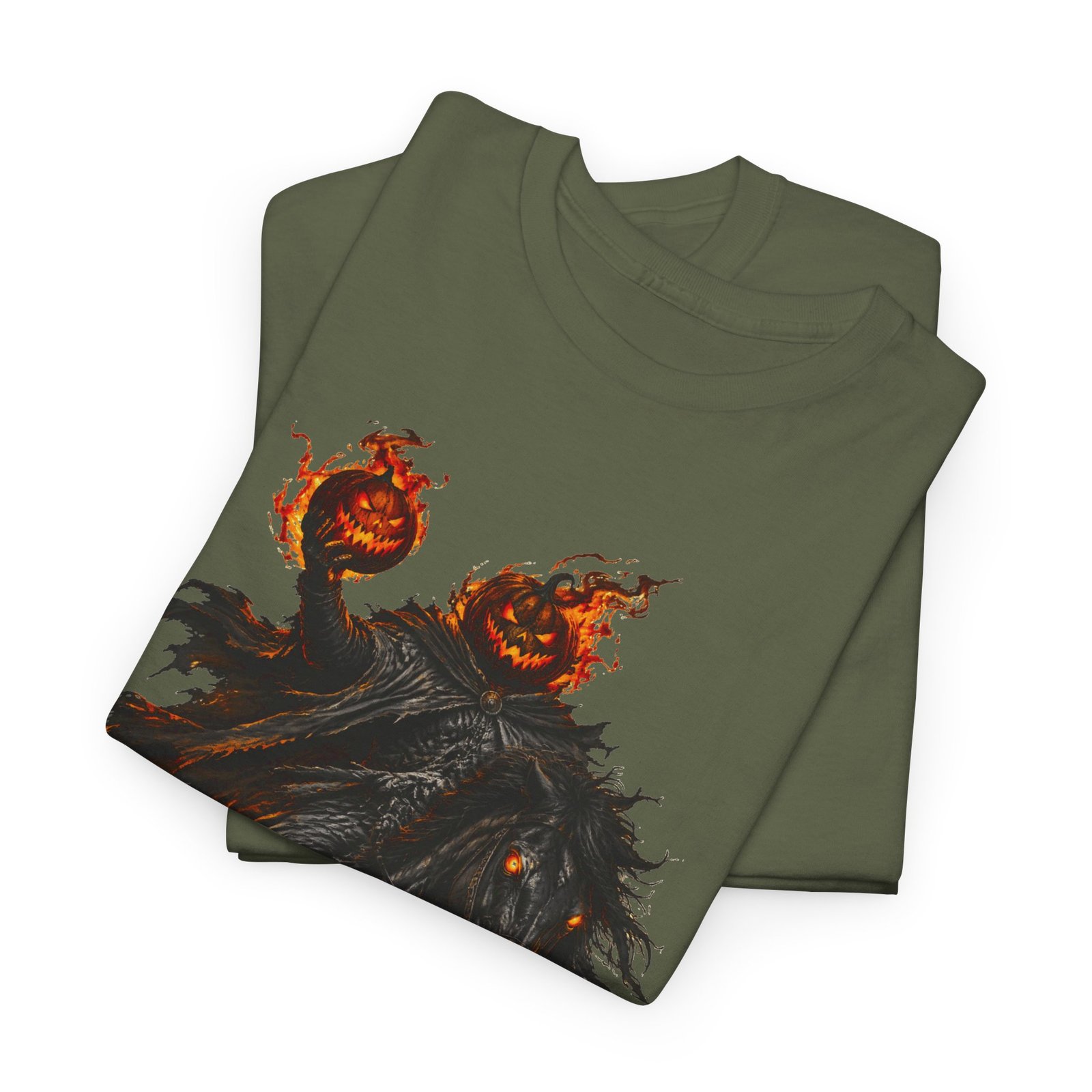 T-Shirt — Headless Night Horror Graphic Tee (Pumpkin-Head Scarecrow Halloween) - Image 15