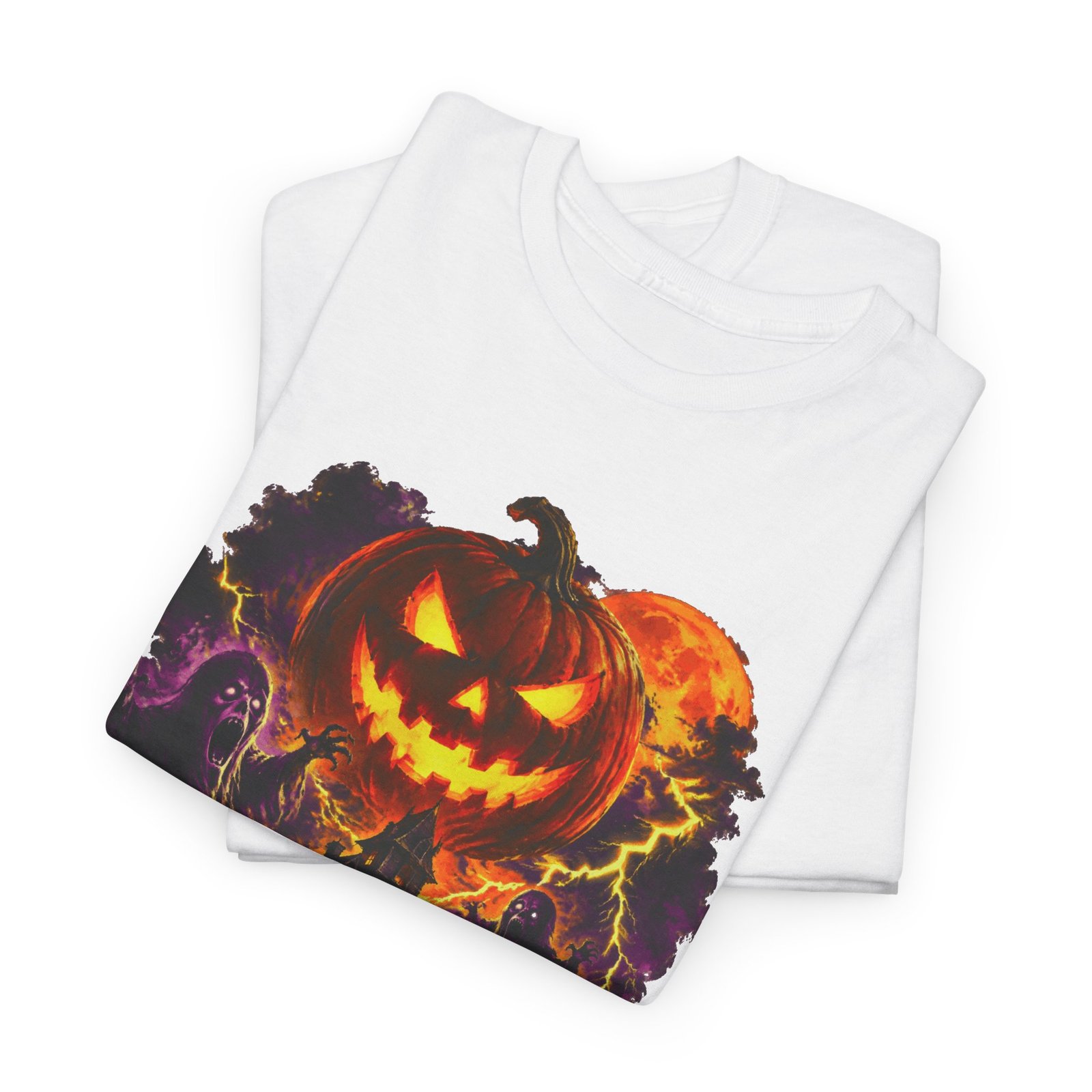 Halloween Night T-Shirt — Jack-O'-Lantern Horror Graphic Tee - Image 3