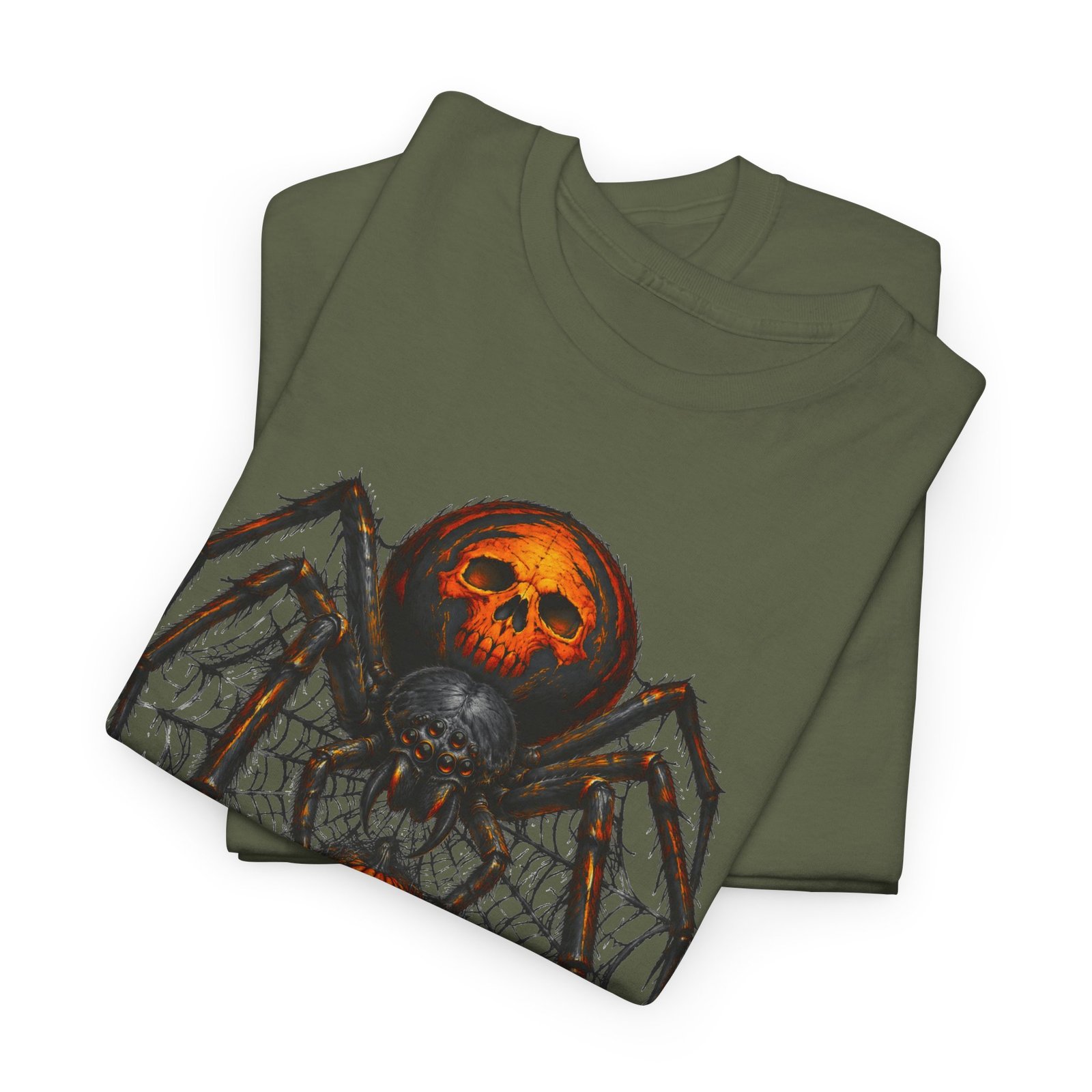 Spider Skull Tee — "Welcome to My Web" Halloween Graphic T-Shirt - Image 15