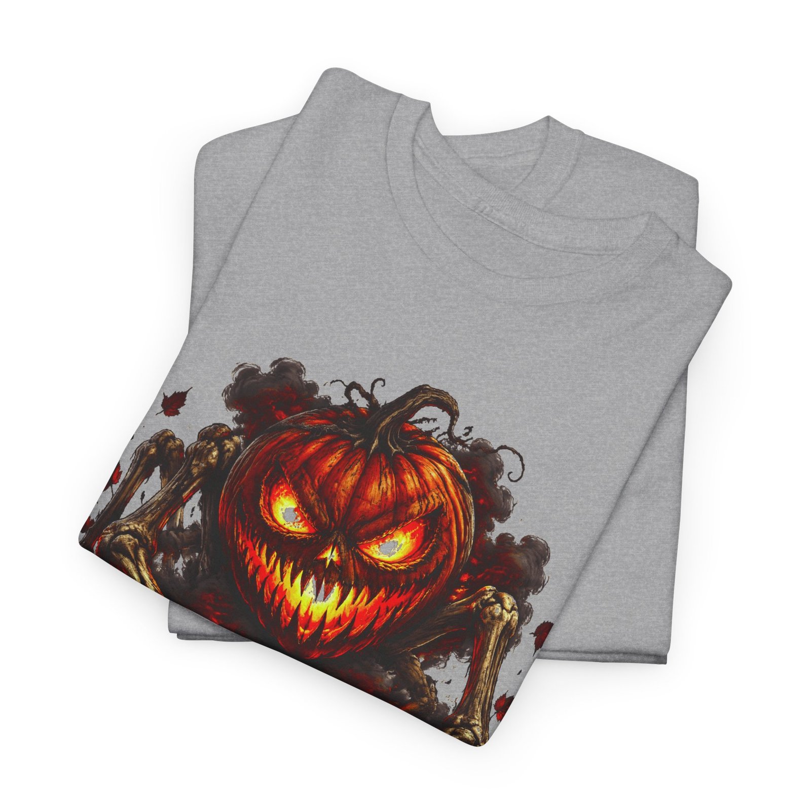 Pumpkin From Hell T-Shirt — Scary Jack-O'-Lantern Halloween Tee - Image 7