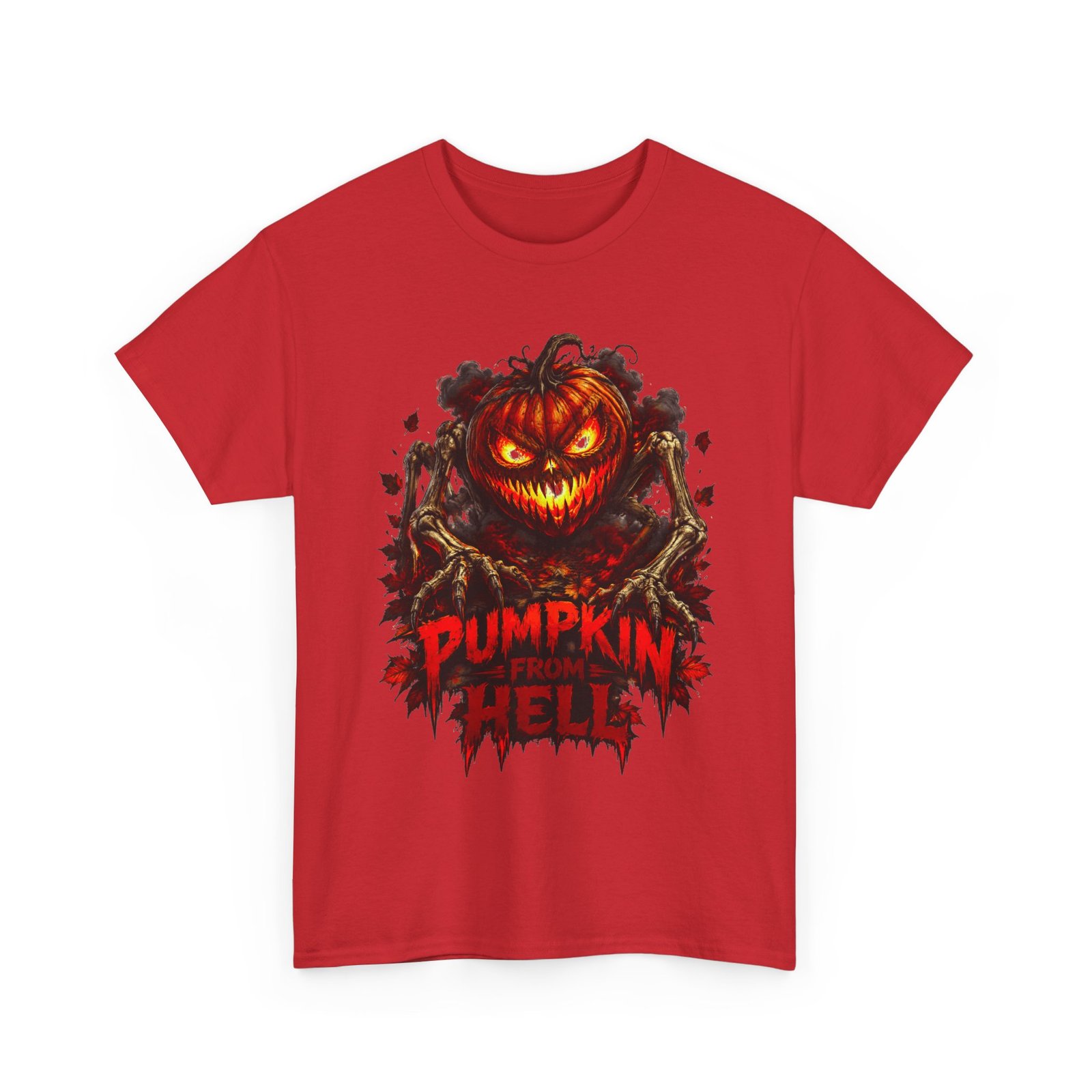 Pumpkin From Hell T-Shirt — Scary Jack-O'-Lantern Halloween Tee - Image 21