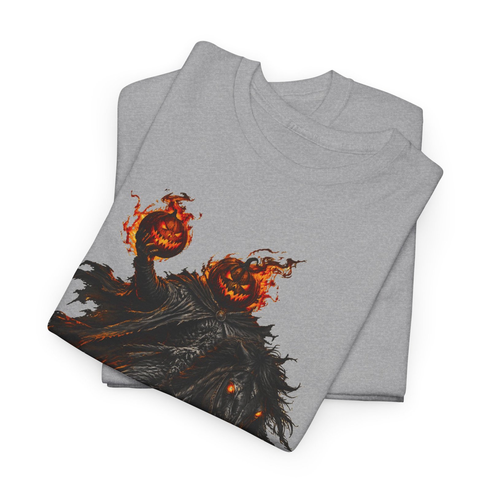 T-Shirt — Headless Night Horror Graphic Tee (Pumpkin-Head Scarecrow Halloween) - Image 7