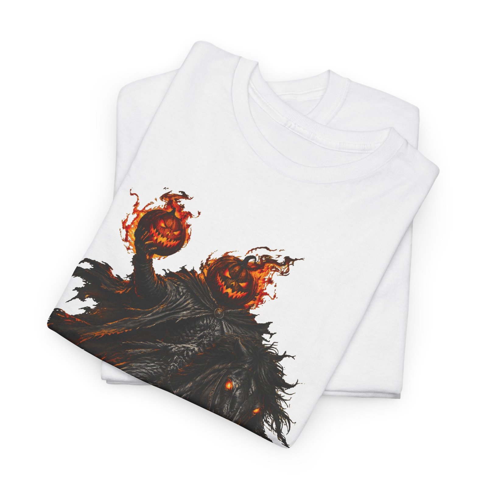 T-Shirt — Headless Night Horror Graphic Tee (Pumpkin-Head Scarecrow Halloween) - Image 3