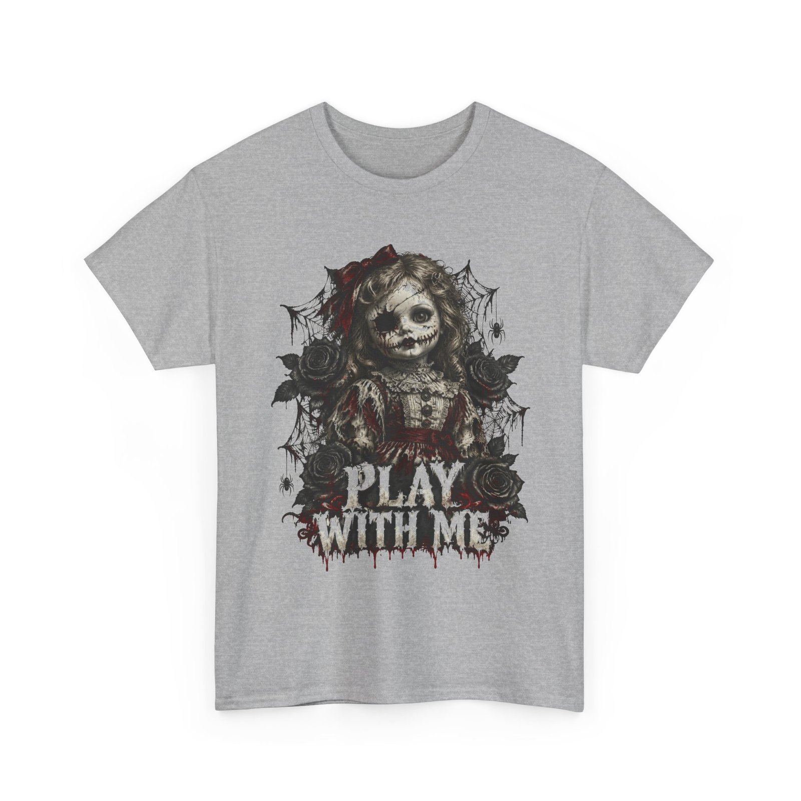 Play With Me Doll Horror T-Shirt - Image 5