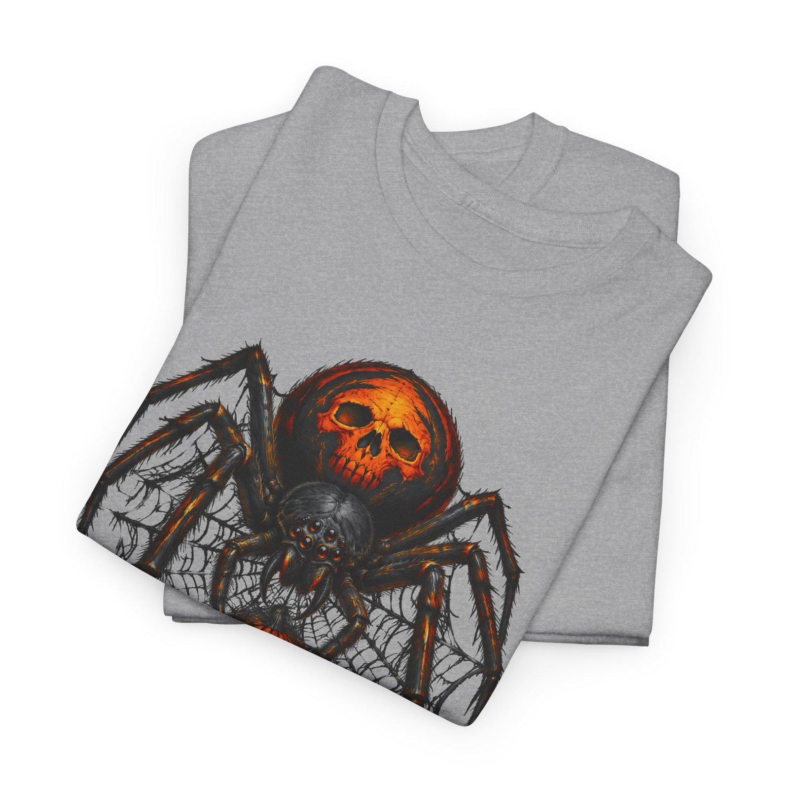 Spider Skull Tee — "Welcome to My Web" Halloween Graphic T-Shirt - Image 7