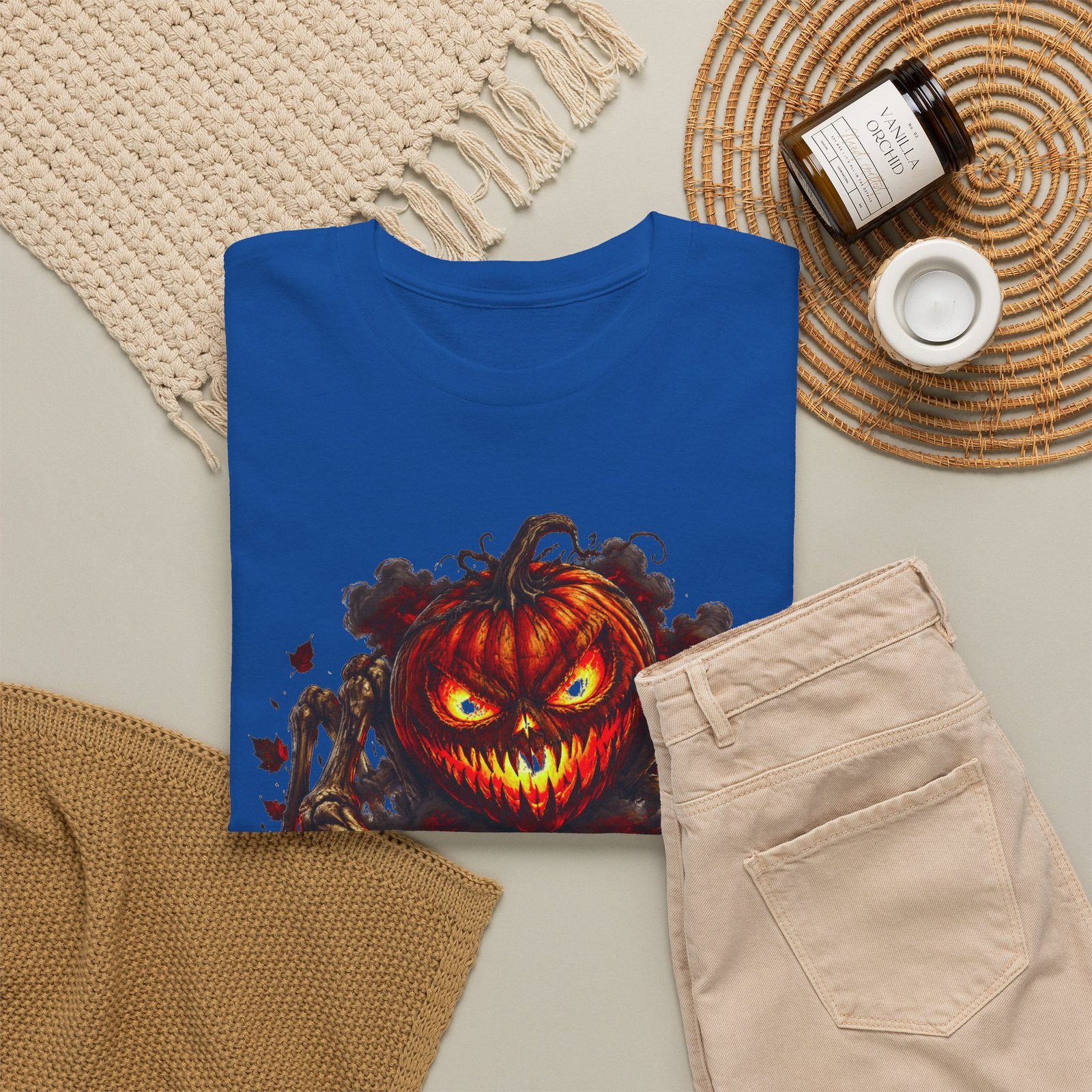 Pumpkin From Hell T-Shirt — Scary Jack-O'-Lantern Halloween Tee - Image 20