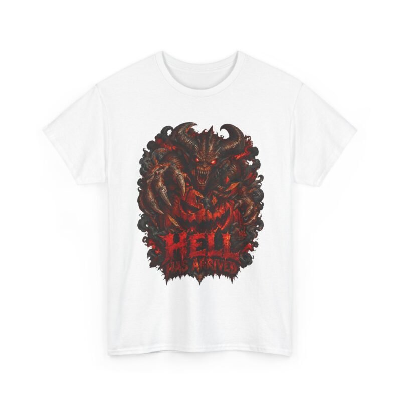 T-Shirt — 'Hell Has Arrived' Demon Graphic Tee