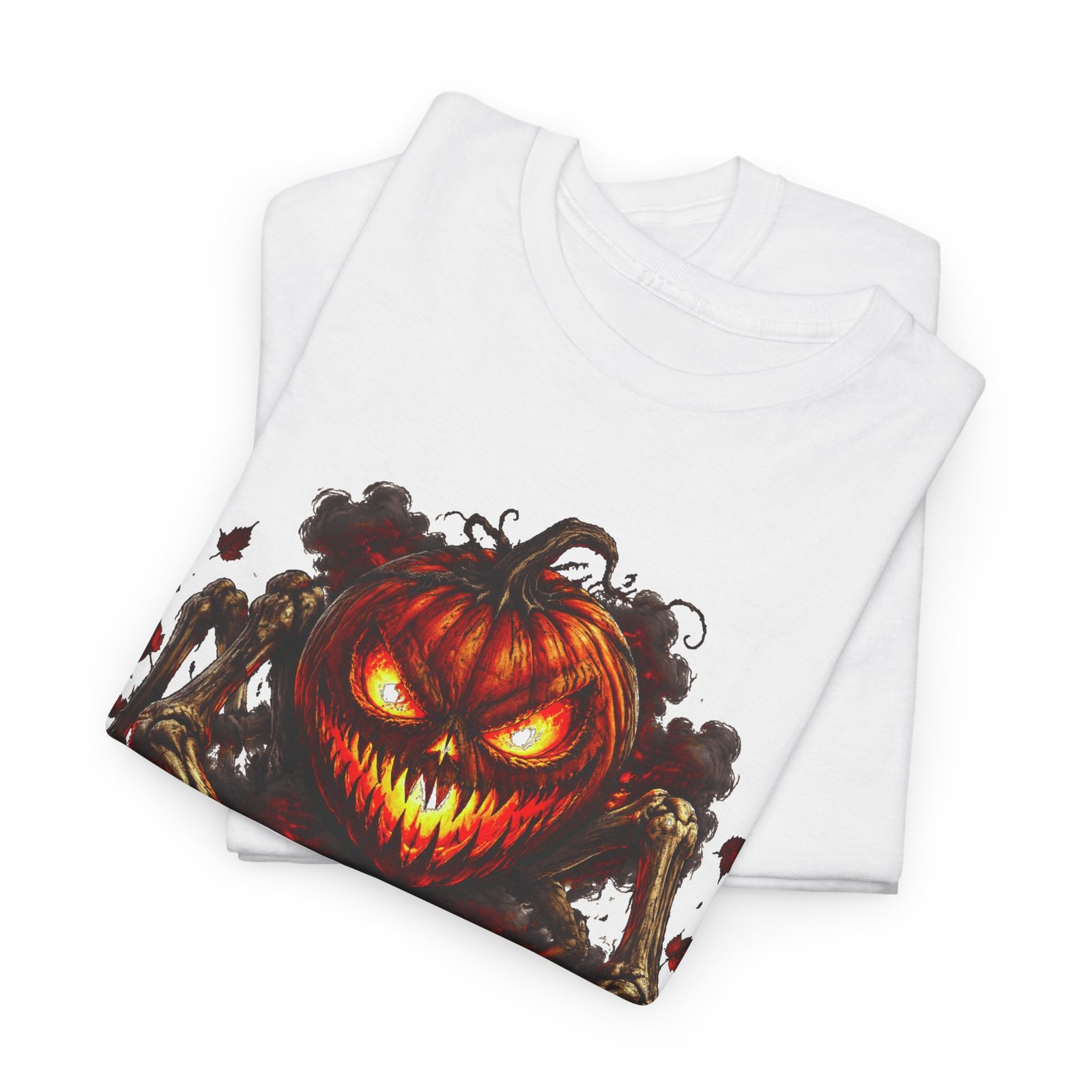 Pumpkin From Hell T-Shirt — Scary Jack-O'-Lantern Halloween Tee - Image 3