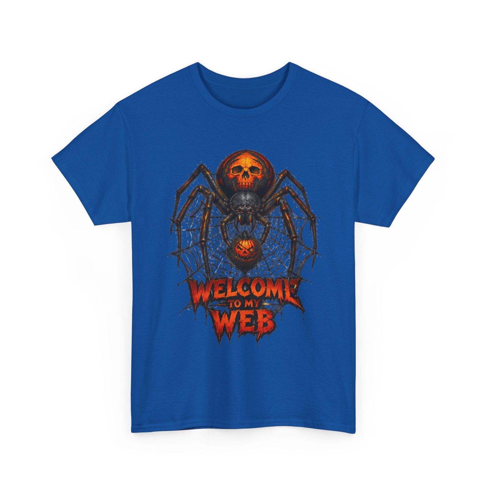 Spider Skull Tee — "Welcome to My Web" Halloween Graphic T-Shirt - Image 21