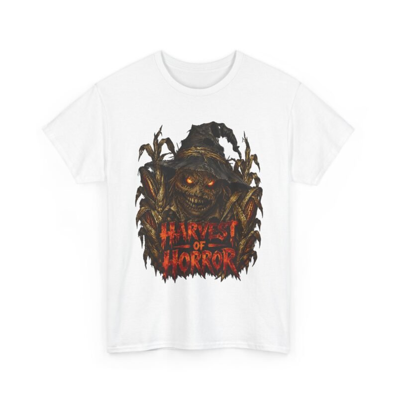 Halloween Scarecrow Tee — "Harvest of Horror" Graphic T-Shirt